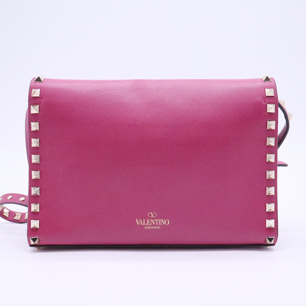 Rockstud Flip Lock Flap Bag Leather Small