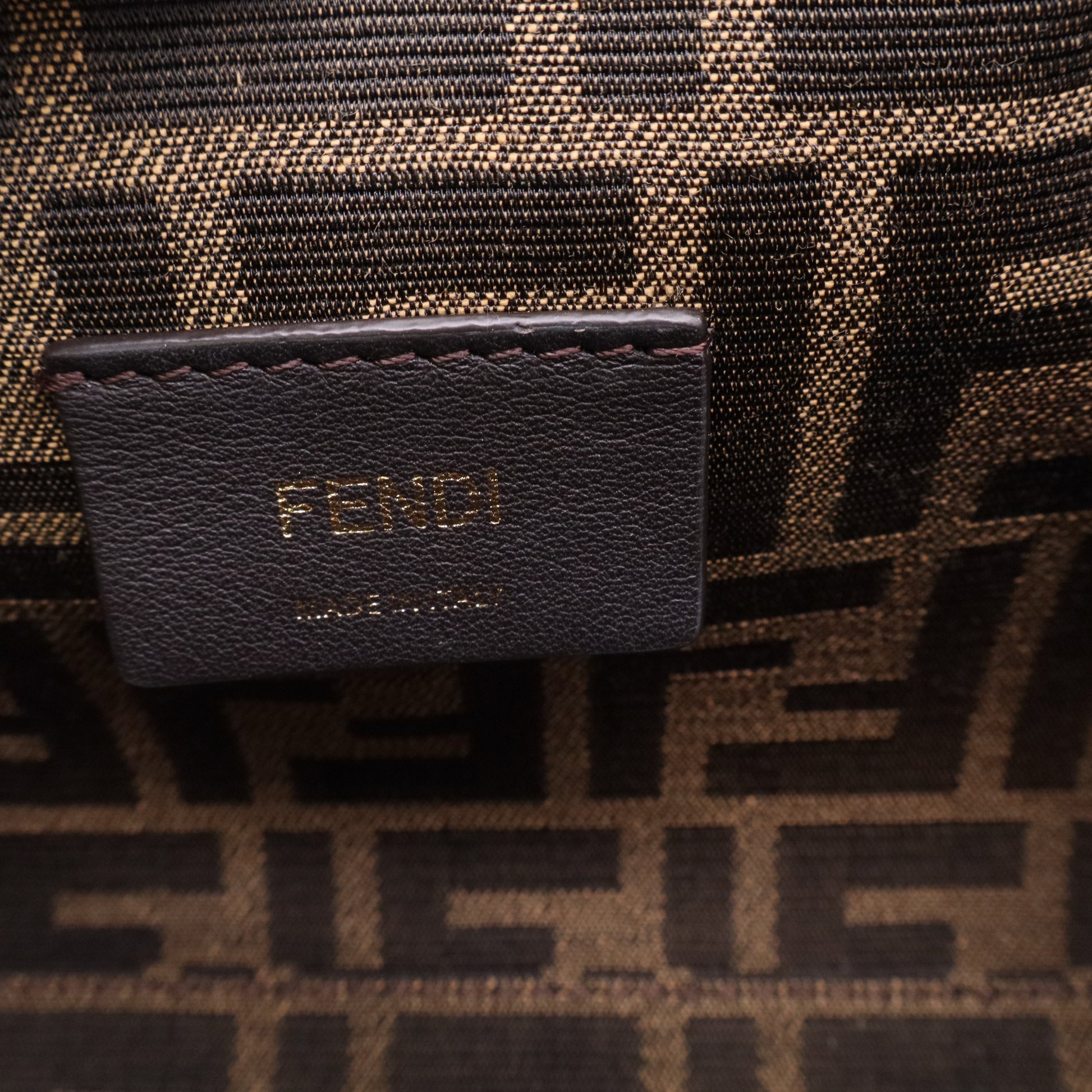 Fendi First Midi Shoulder Bag Brown twins