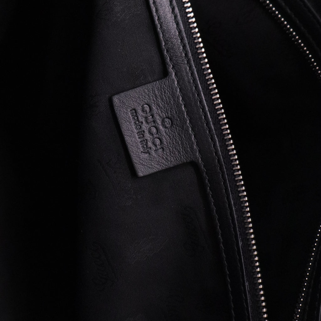 Black Guccissima Leather Icon Bit Tote Bag
