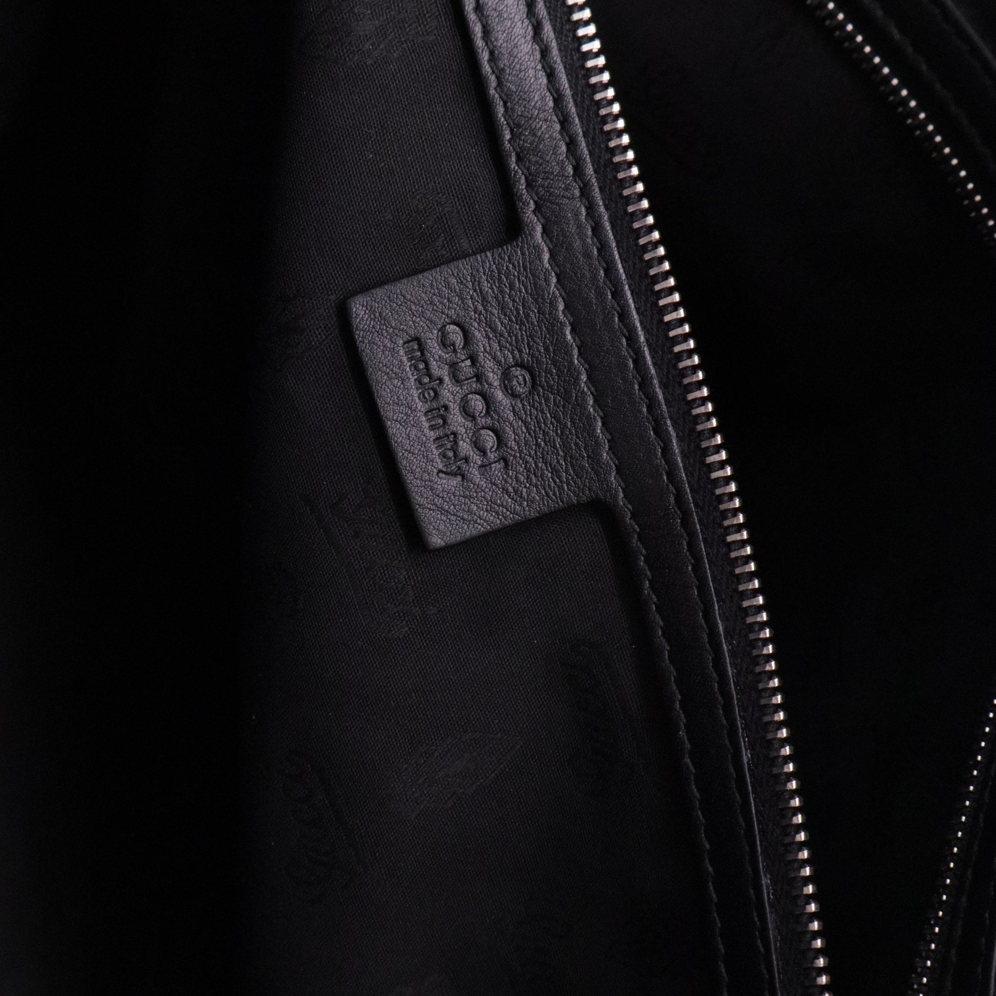 Black Guccissima Leather Icon Bit Tote Bag