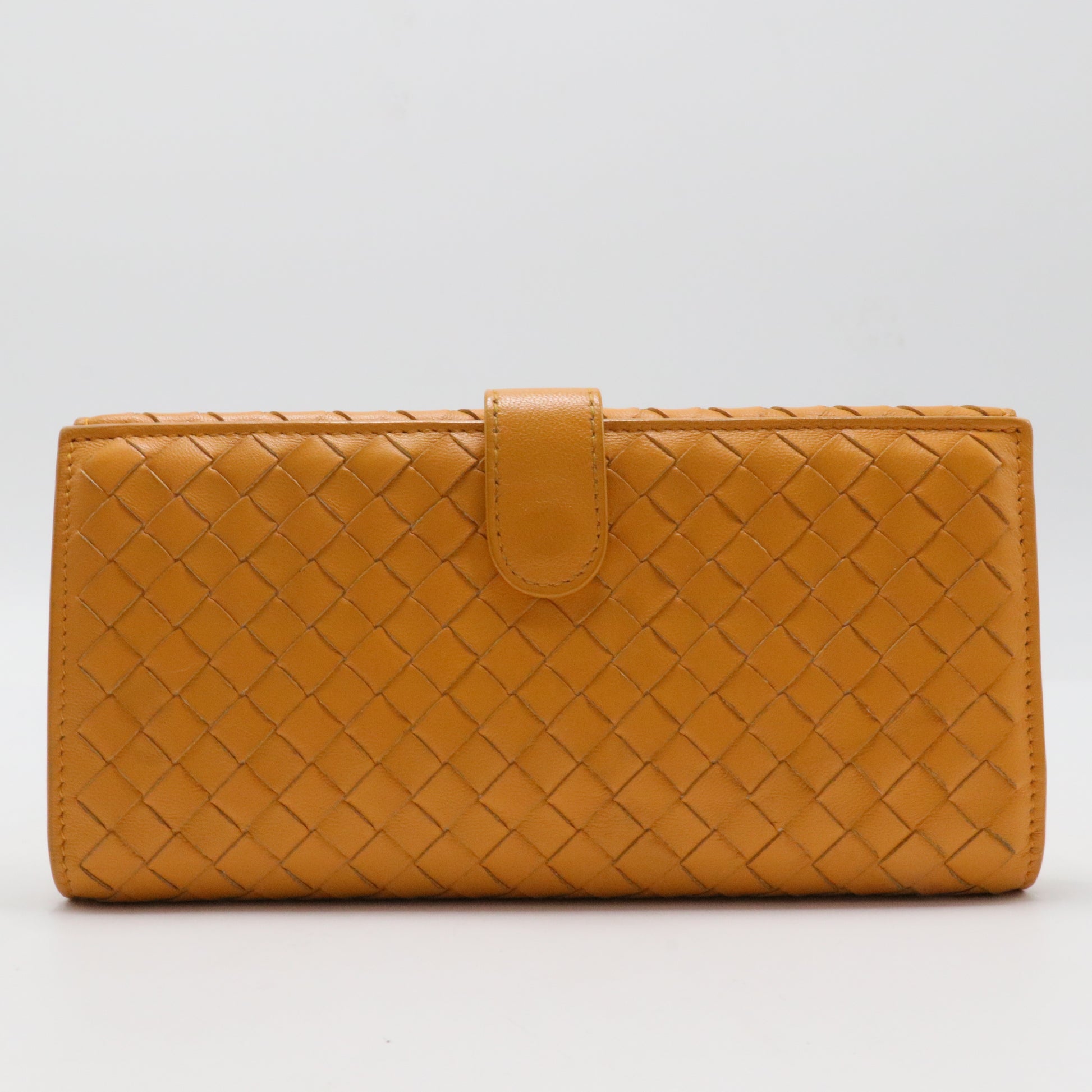 Nappa Intrecciato Continental Flap Wallet Cinnamon