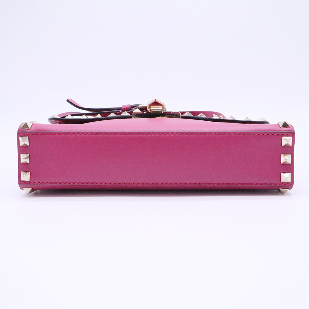 Rockstud Flip Lock Flap Bag Leather Small
