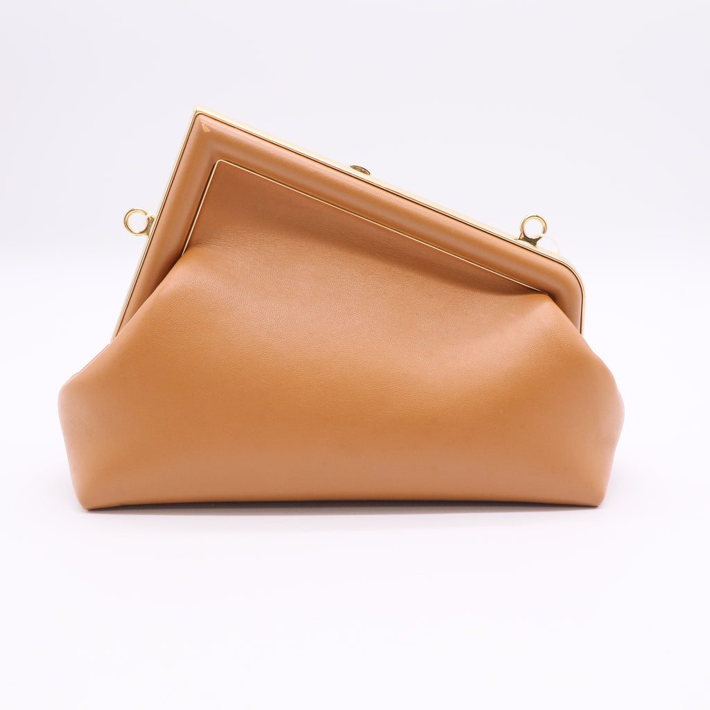 Fendi First Midi Shoulder Bag Brown twins