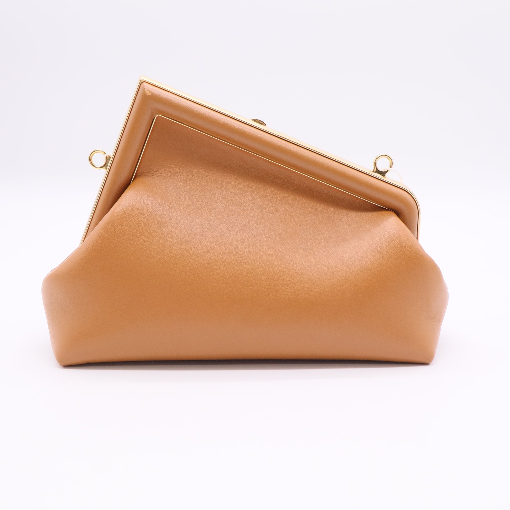 Fendi First Midi Shoulder Bag Brown twins