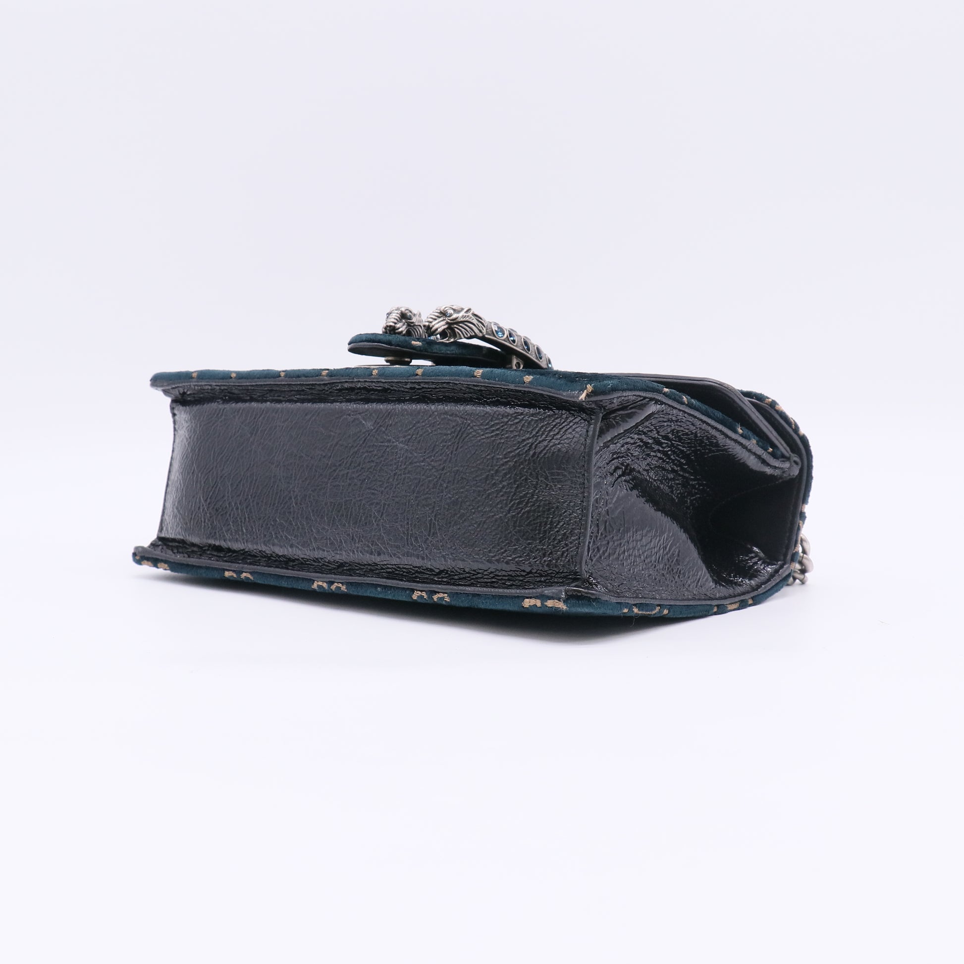 Gucci Dark Blue GG Embossed Velvet Dionysus Shoulder Bag twins LDJ5065
