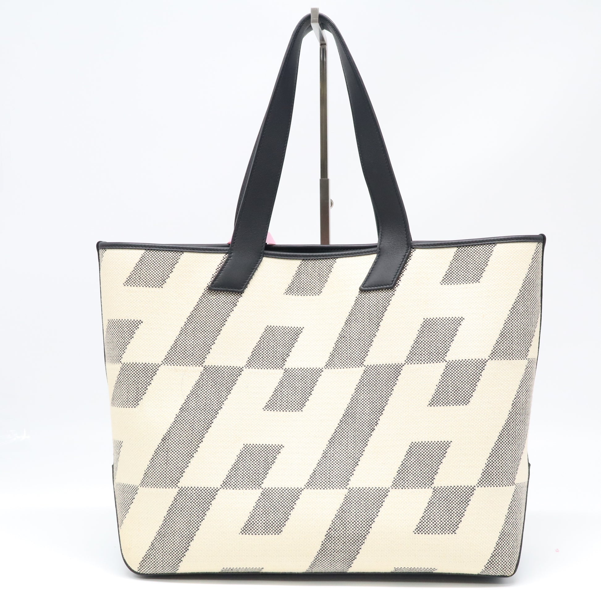 Cabas H en Biais Tote Canvas with Leather 40 twins LDJ4378