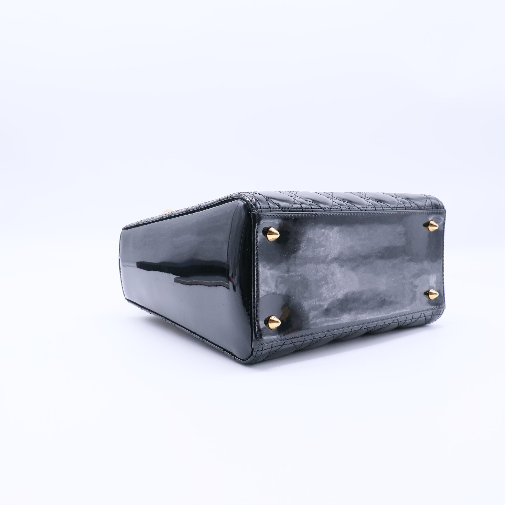 Patent Cannage Medium Lady Dior Black Twins LDJ4221