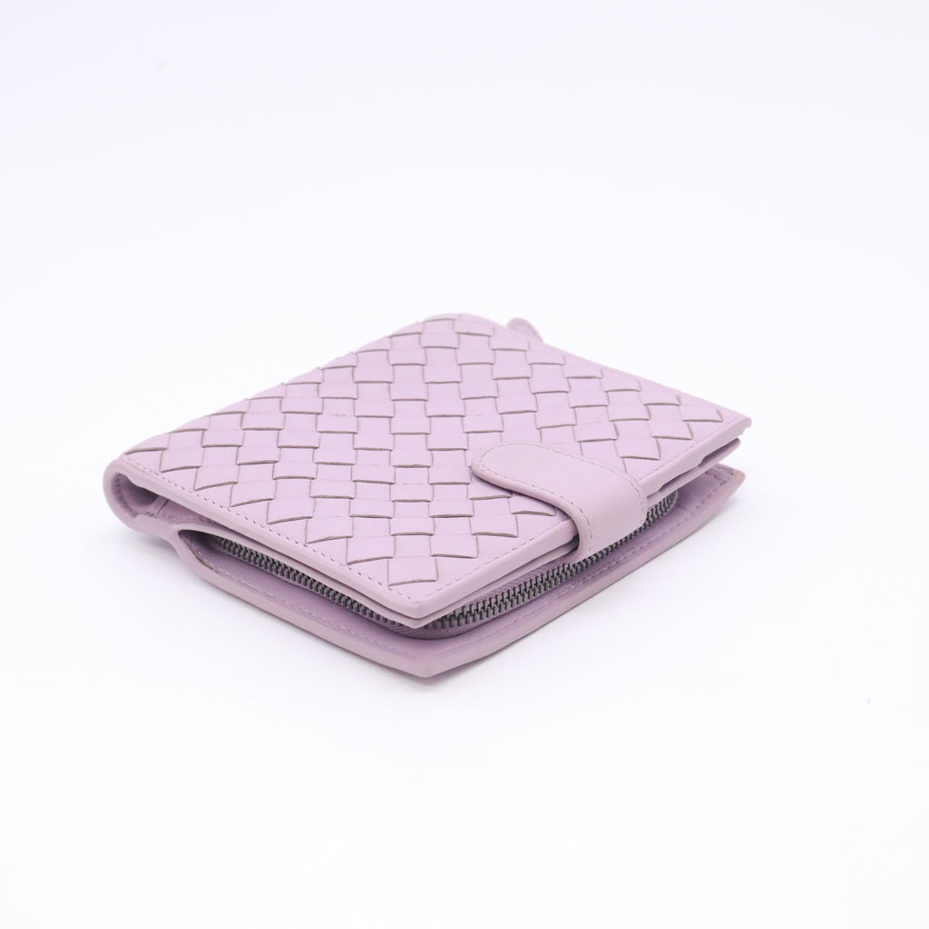 intrecciato-weave bi-fold wallet W23027