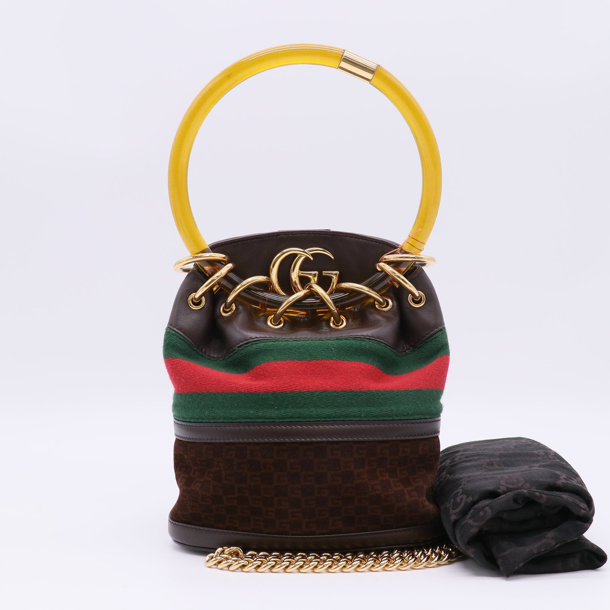 Gucci Suede Bucket Bag Mini twins LDJ5063