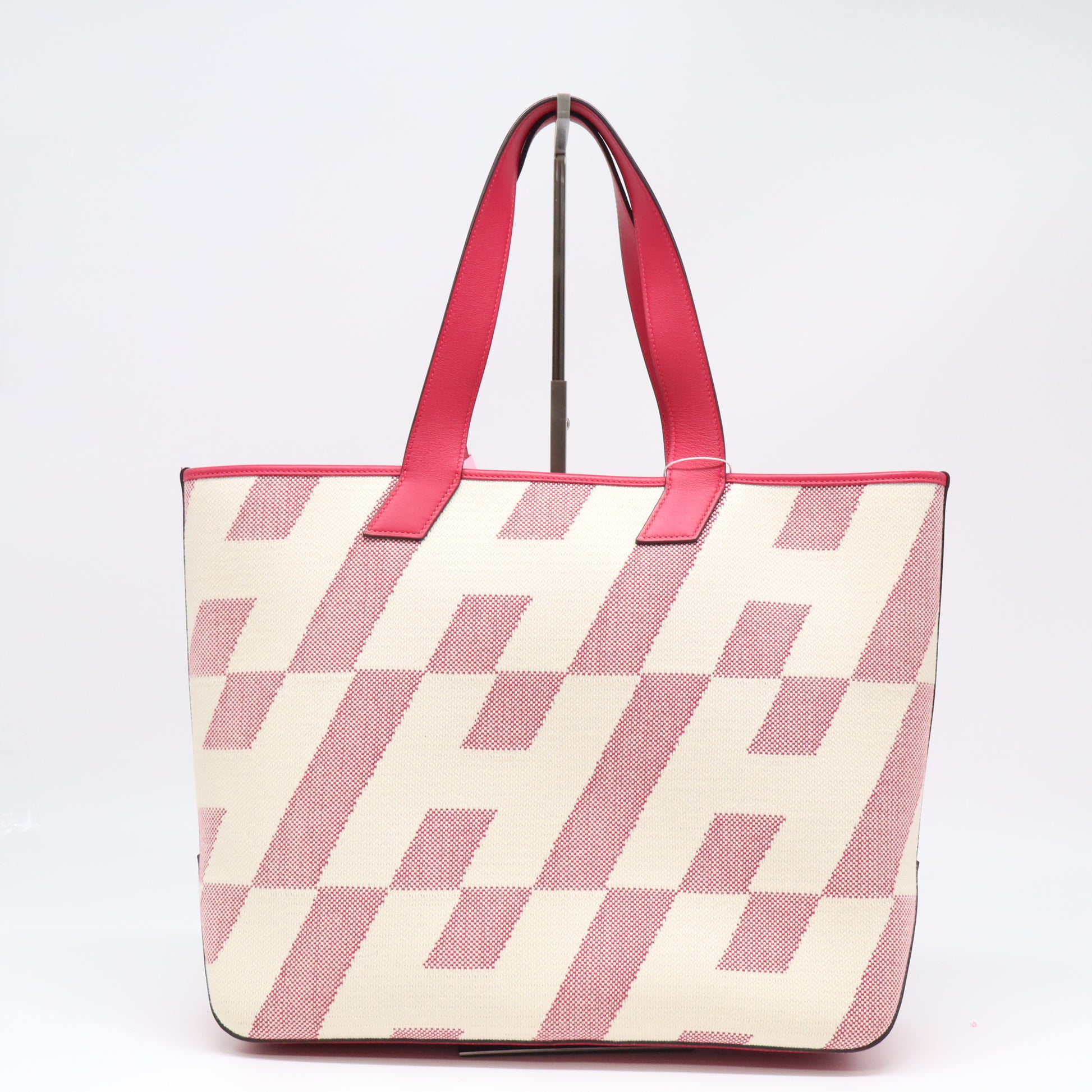 Cabas H en Biais Tote Canvas with Leather 40 twins LDJ4374
