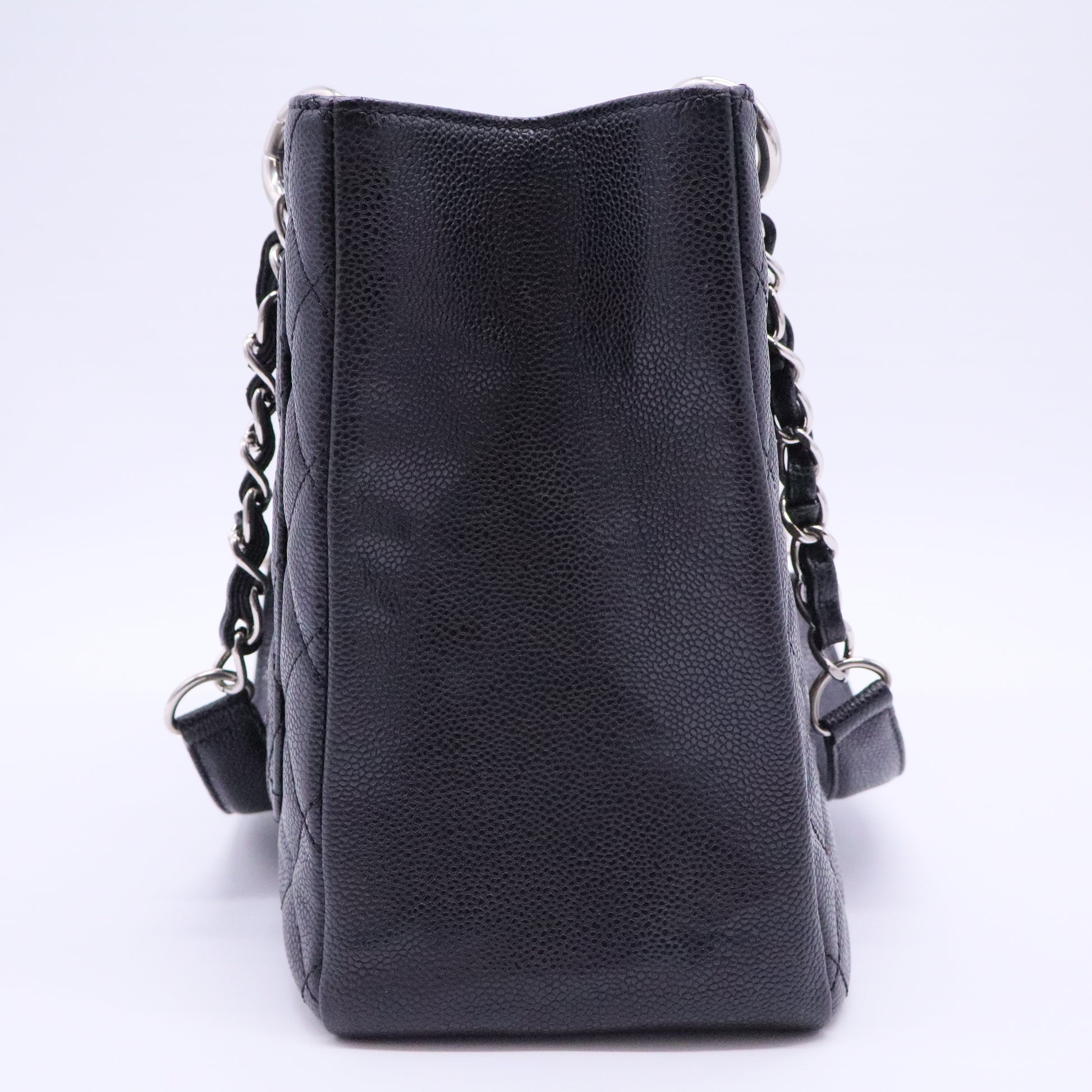 Grand Shopping Tote Quilted Caviar