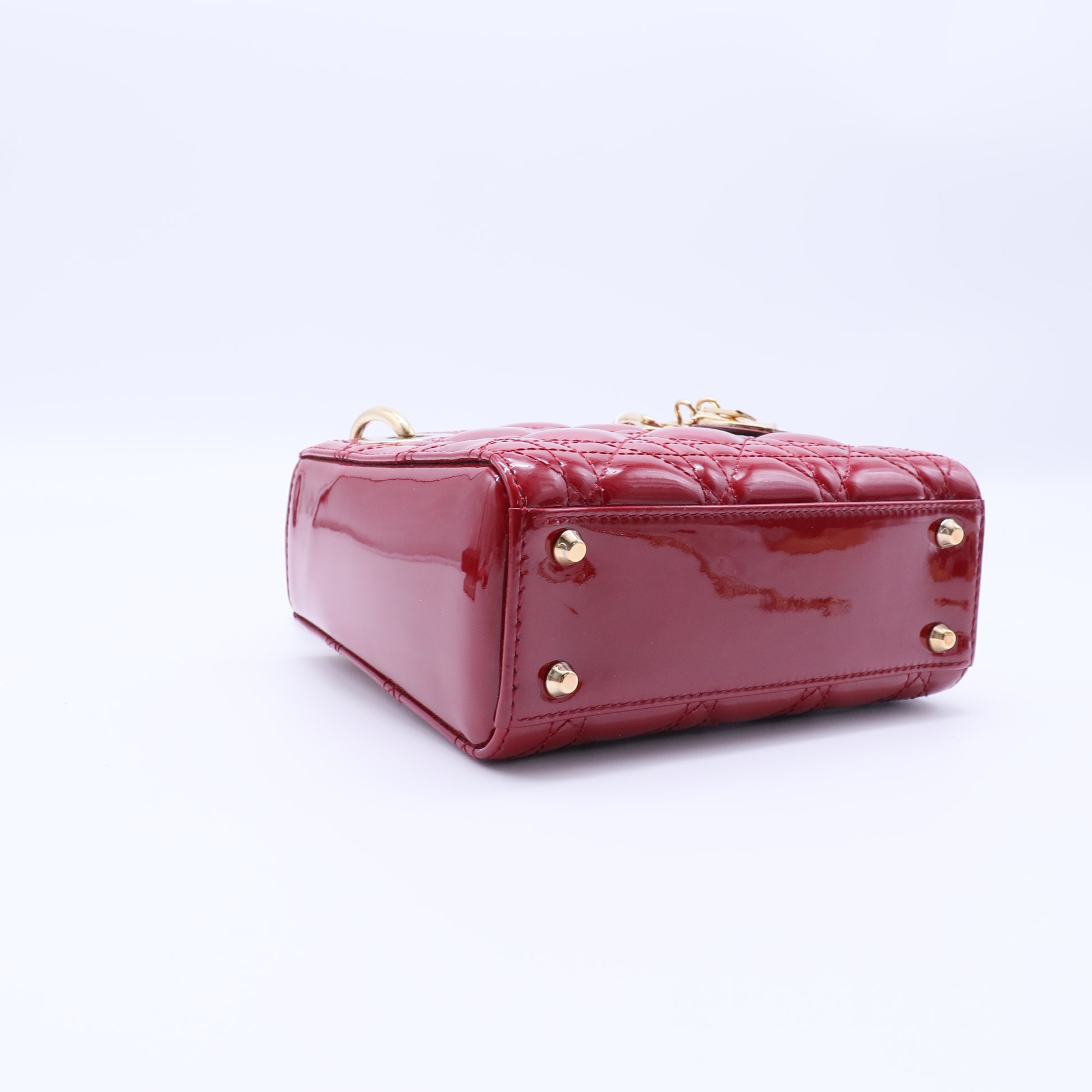 Lady Dior Chain Bag Cannage Quilt Patent Mini Twins LDJ4220