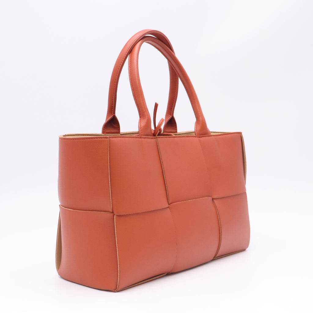 Maple Intrecciato Woven Nappa Leather Small Arco Tote Bag B24167