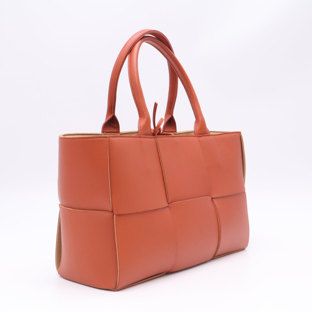 Maple Intrecciato Woven Nappa Leather Small Arco Tote Bag B24167