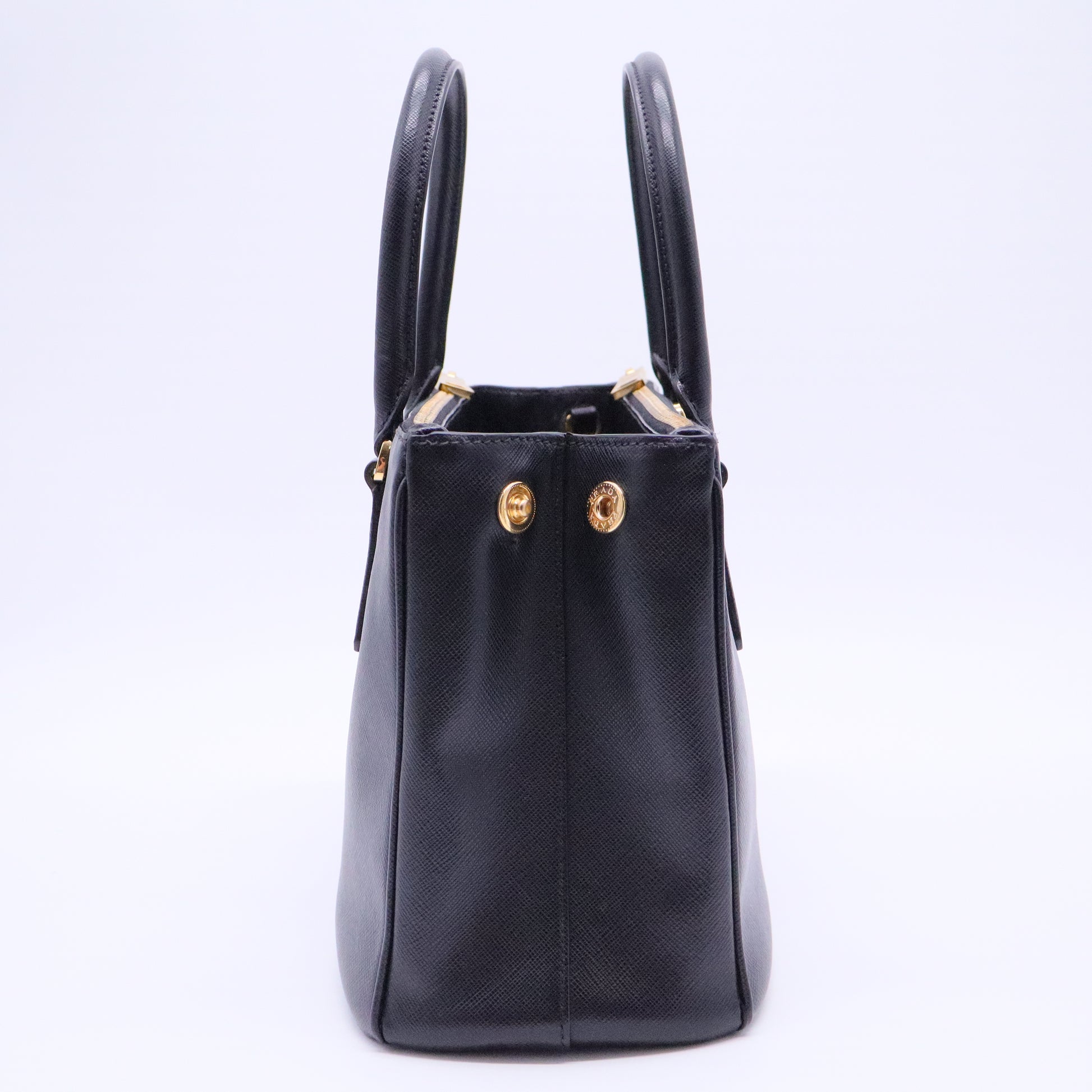 Small Saffiano Lux Galleria Double Zip Tote