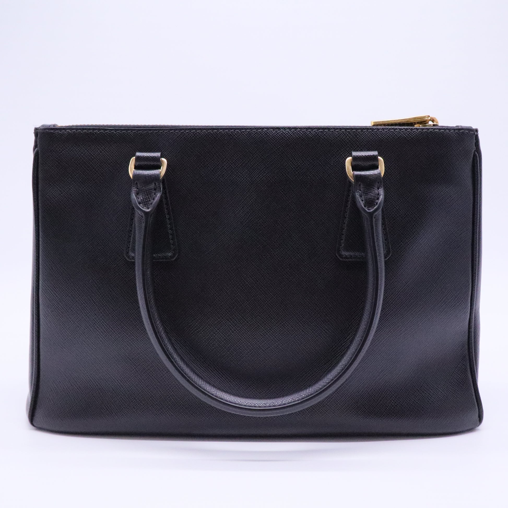 Small Saffiano Lux Galleria Double Zip Tote