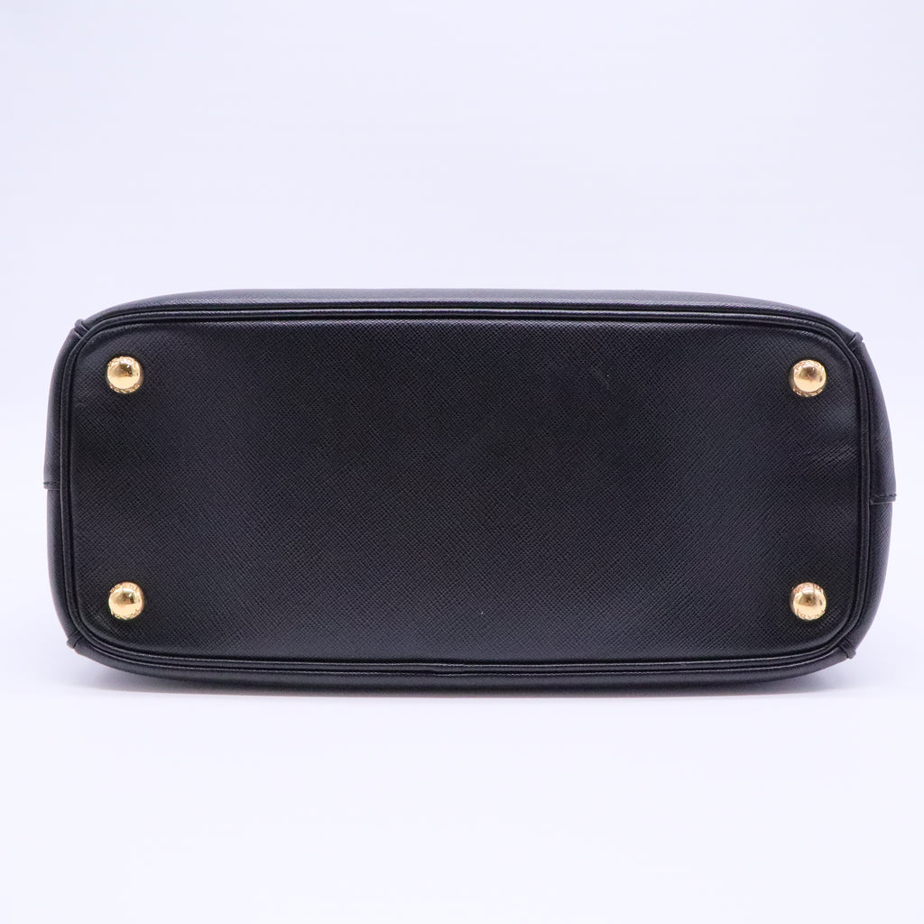 Small Saffiano Lux Galleria Double Zip Tote