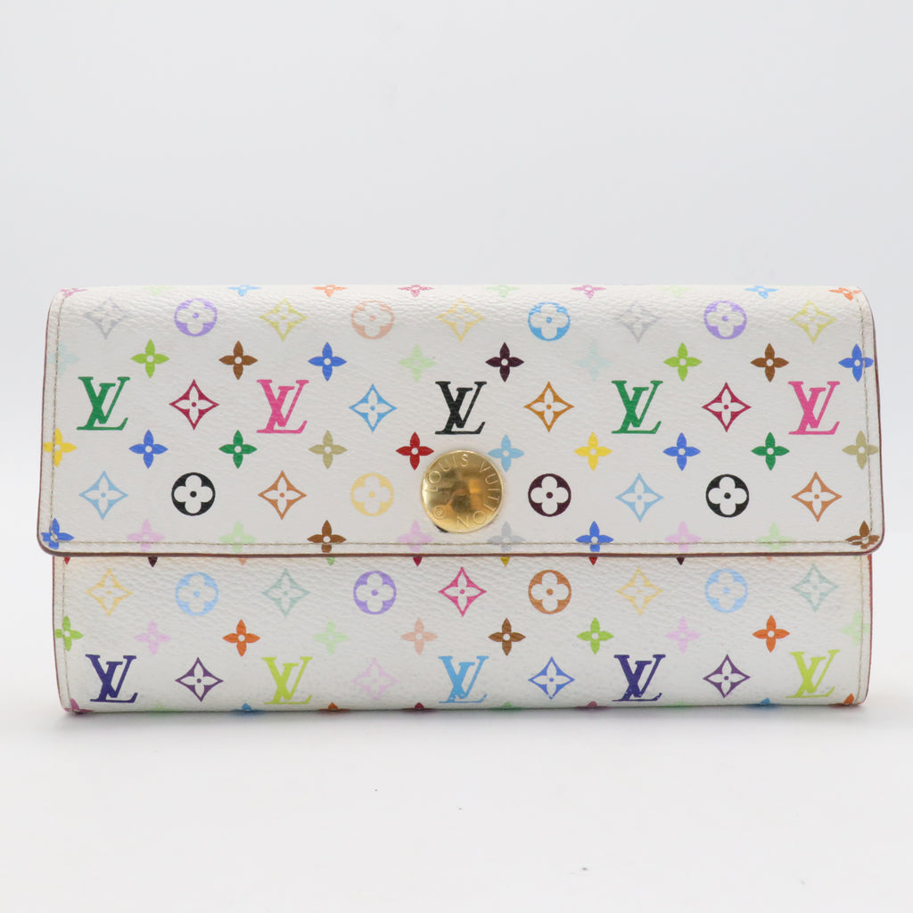 Monogram Multicolor Sarah Wallet White