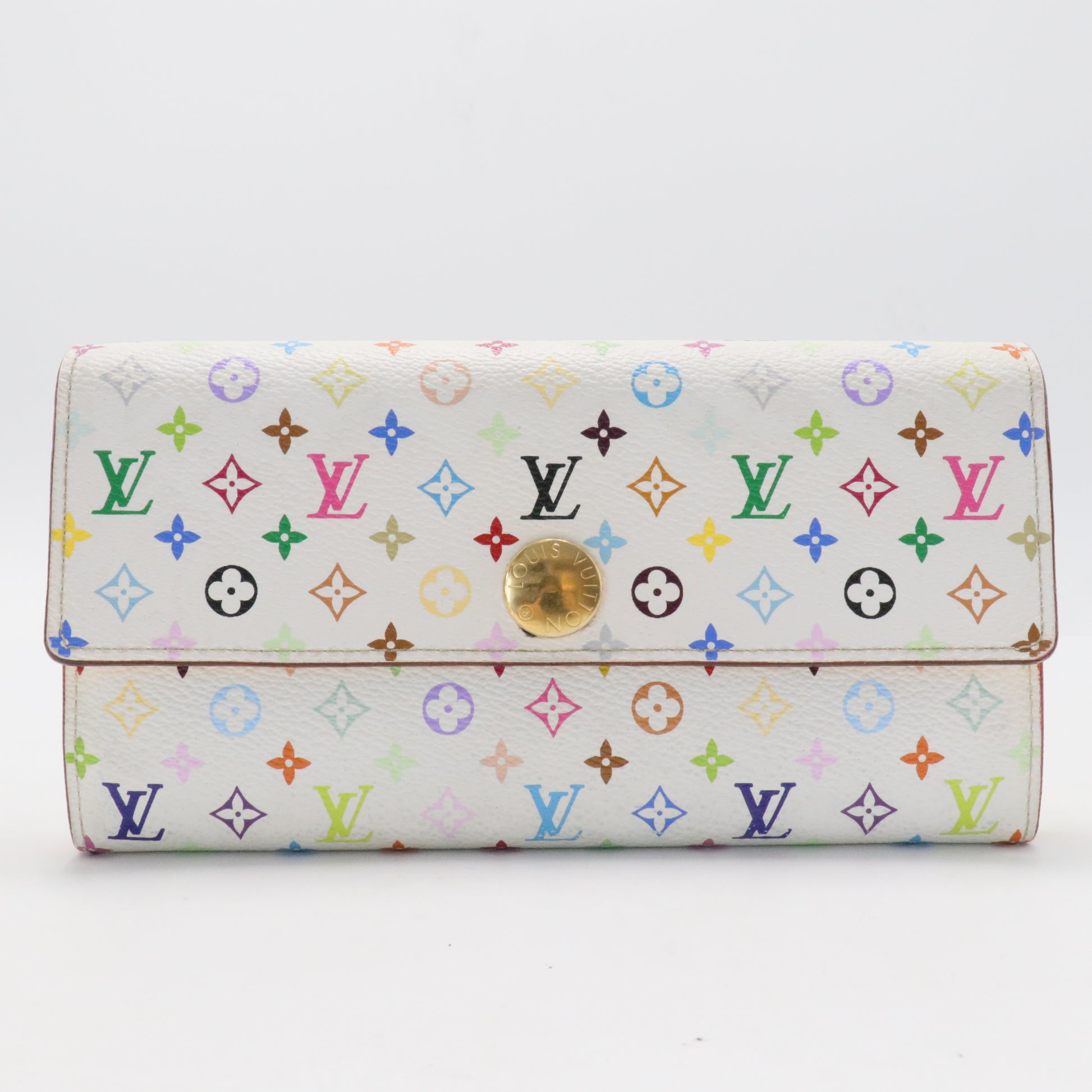Monogram Multicolor Sarah Wallet White
