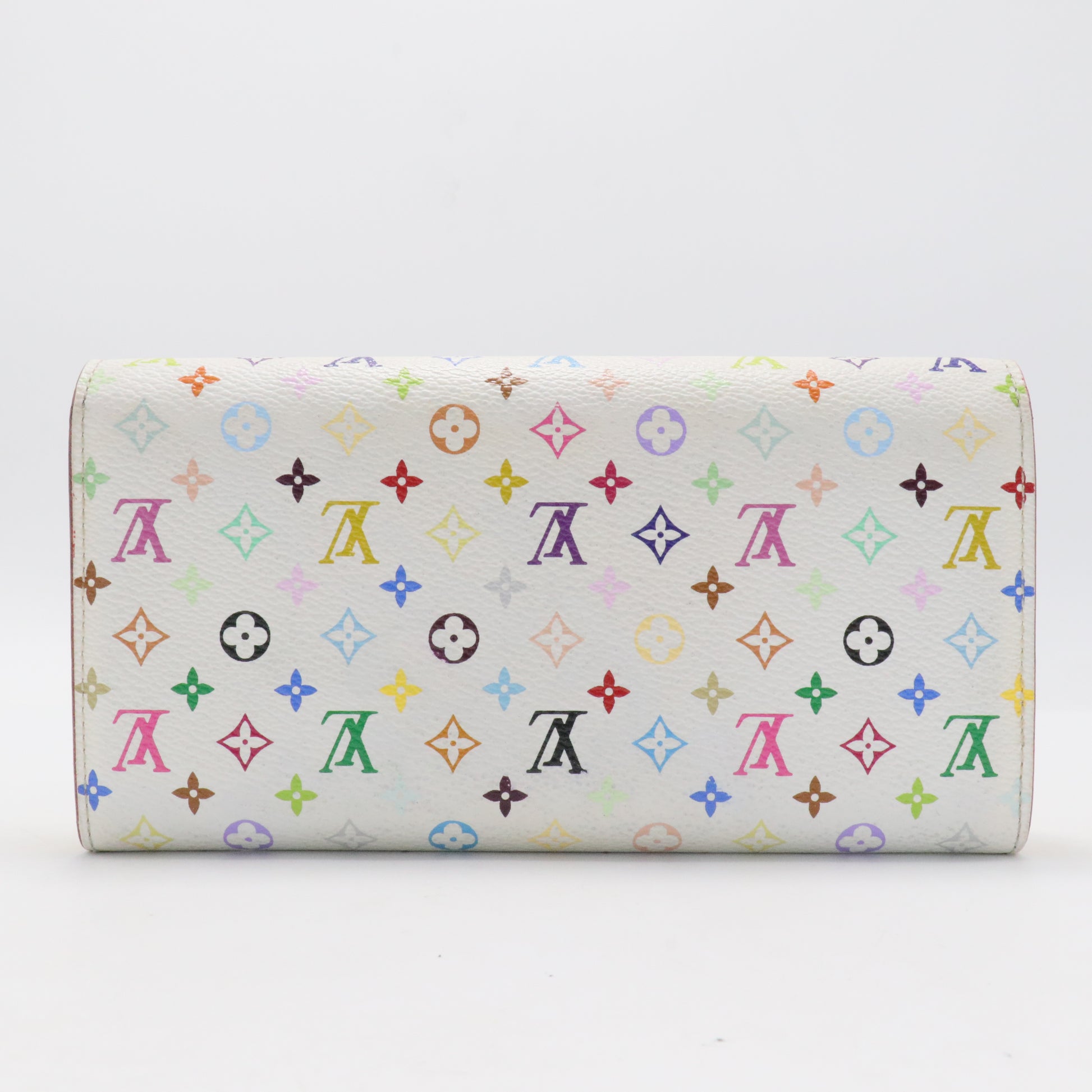 Monogram Multicolor Sarah Wallet White