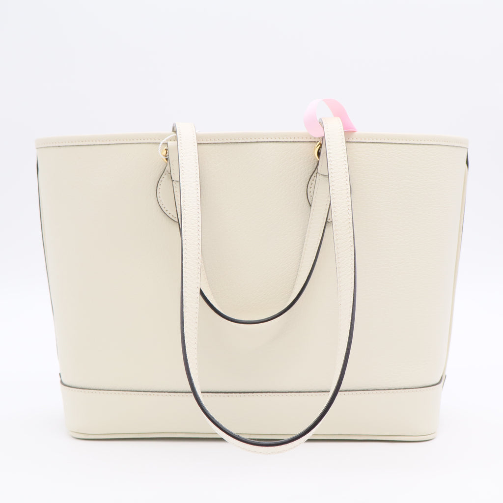 Ophidia White Leather Tote Bag Twins LDJ3122