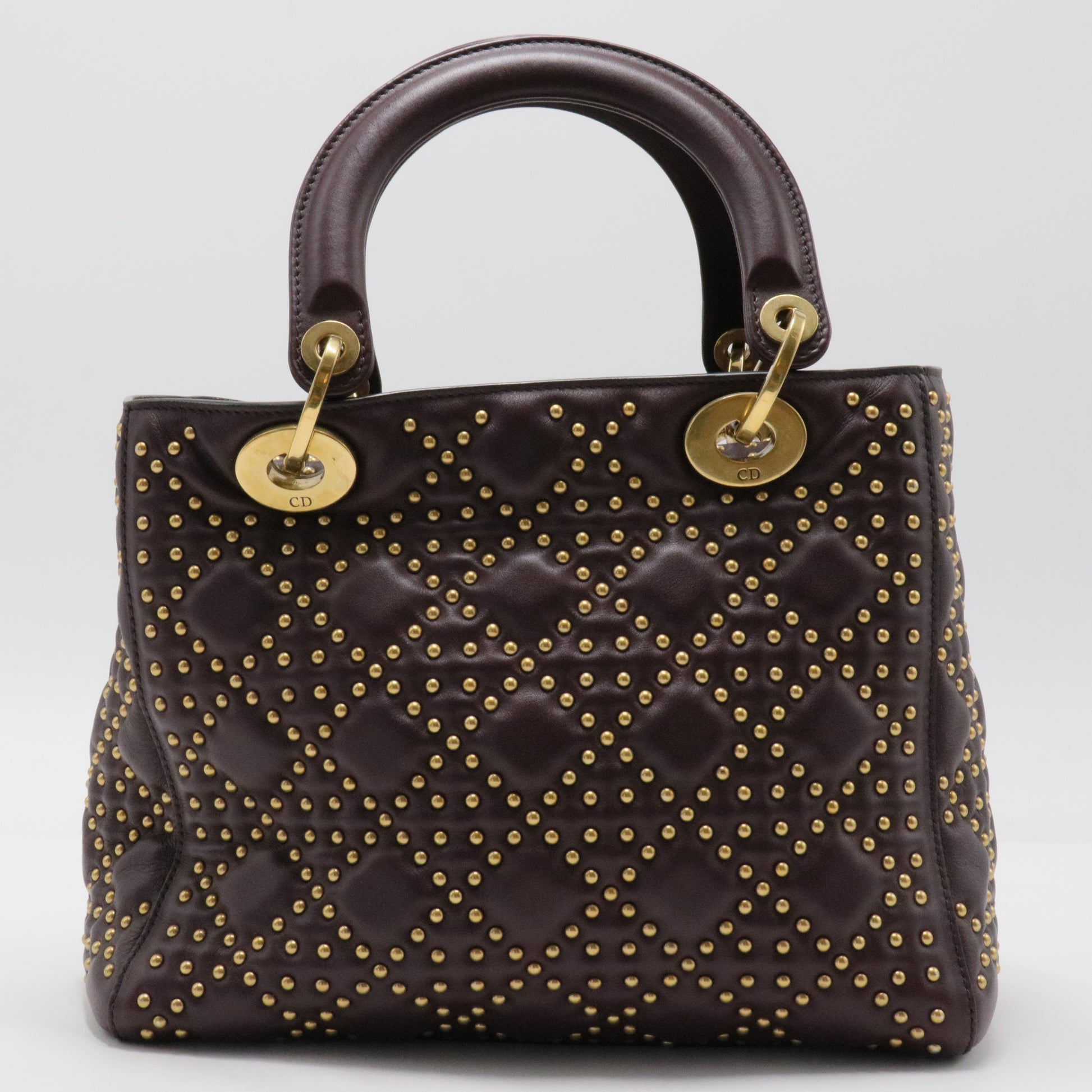 Supple Lady Dior Bag Cannage Studded Leather Medium