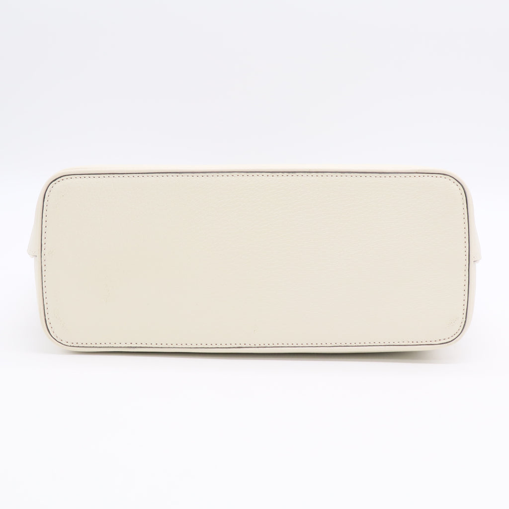 Ophidia White Leather Tote Bag Twins LDJ3122