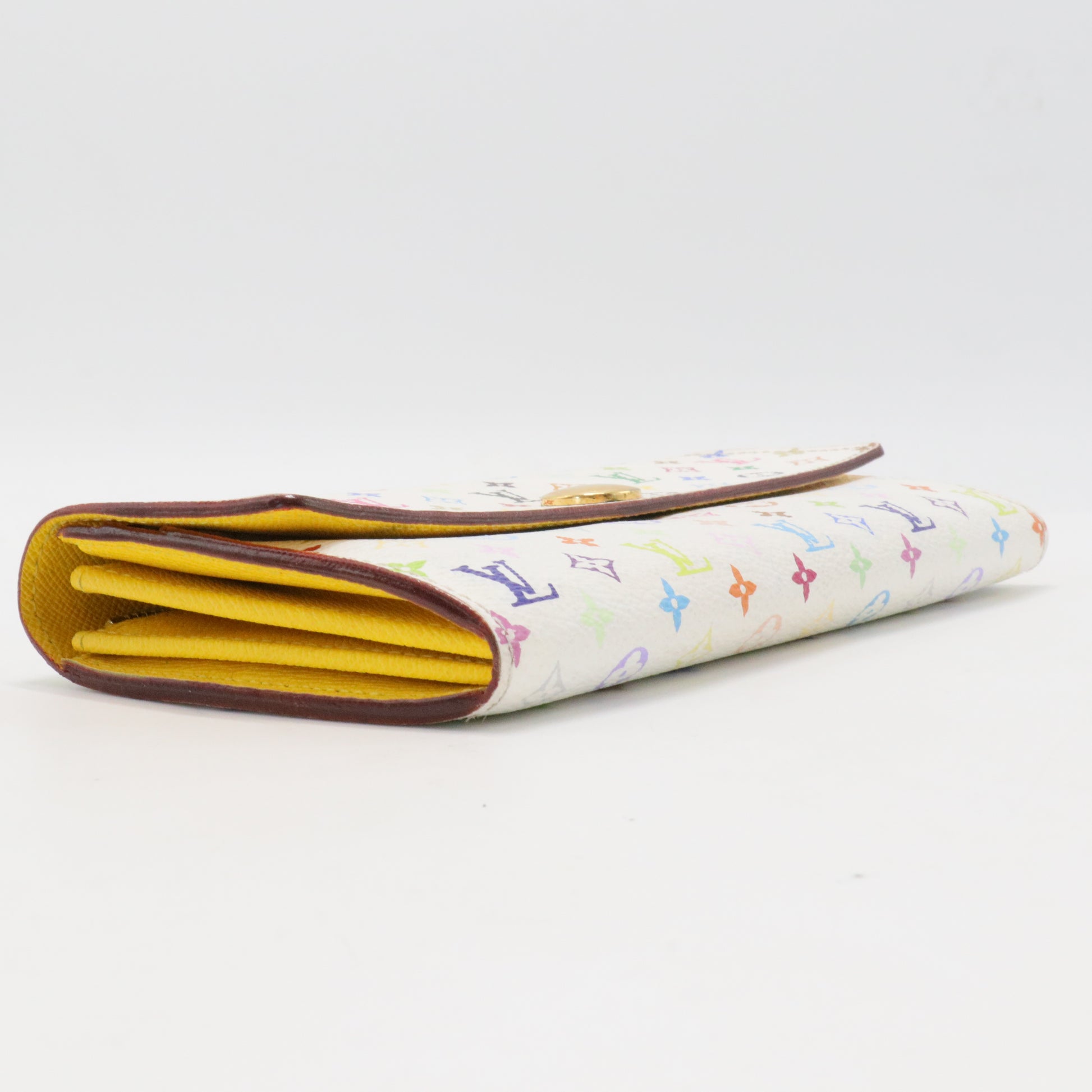 Monogram Multicolor Sarah Wallet White