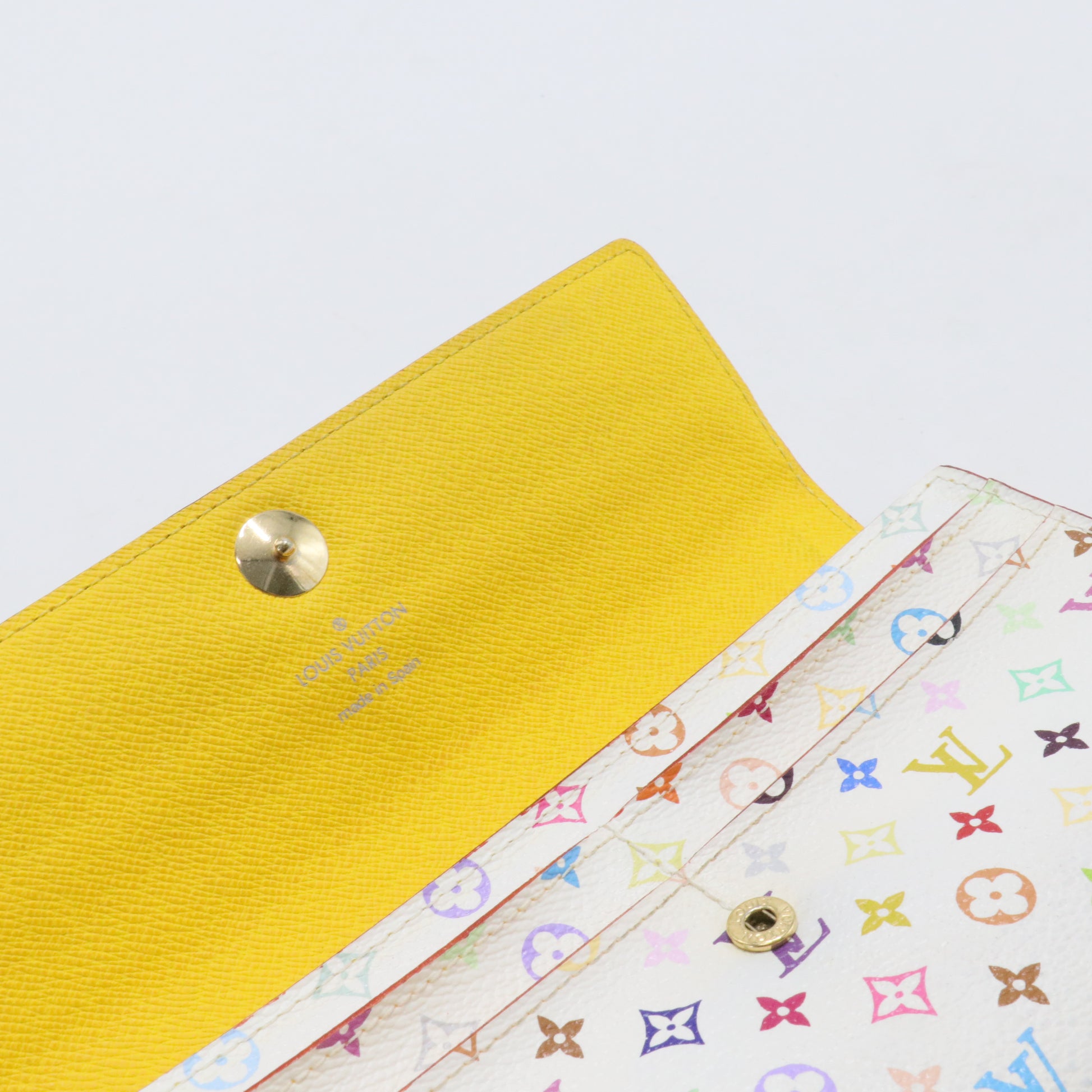 Monogram Multicolor Sarah Wallet White