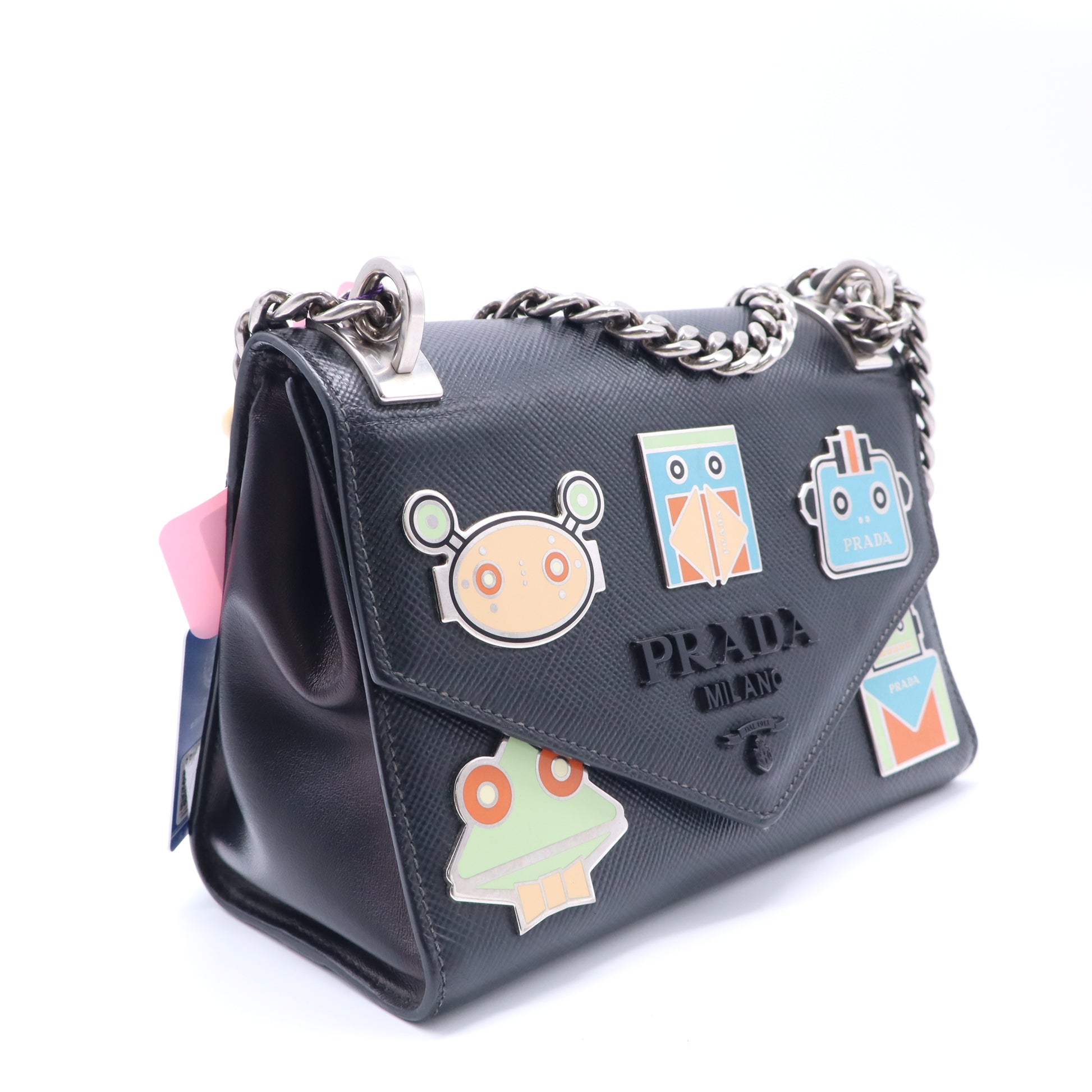 Prada Robot Patches Envelope Flap Chain Shoulder twins LDJ4196