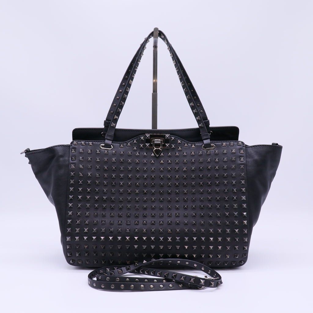 Valentino Garavani All Over Rockstud Trapeze Tote Bag B21756