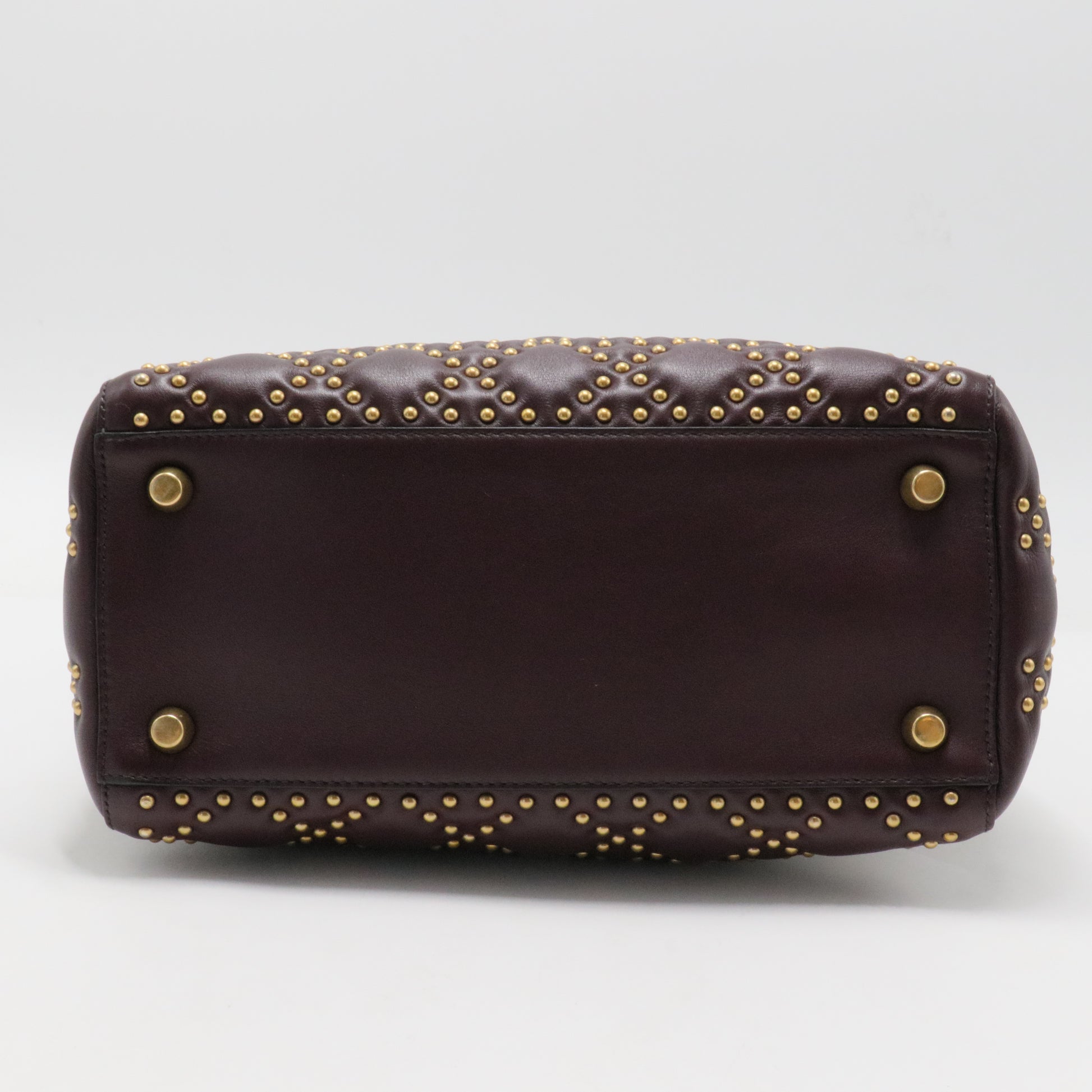 Supple Lady Dior Bag Cannage Studded Leather Medium