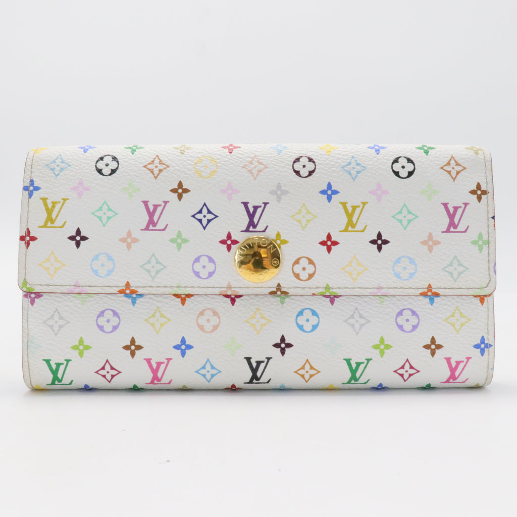 Monogram Multicolor Sarah Wallet White