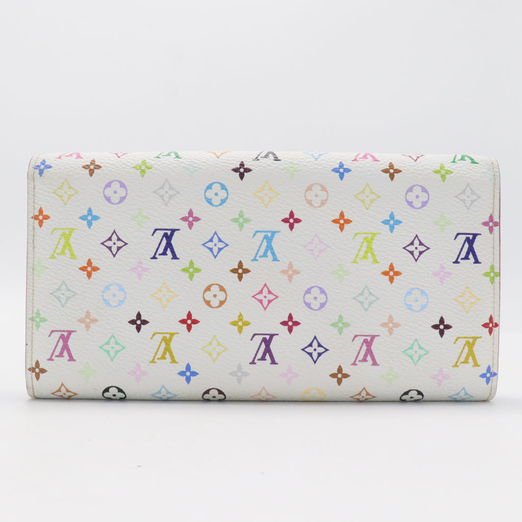 Monogram Multicolor Sarah Wallet White