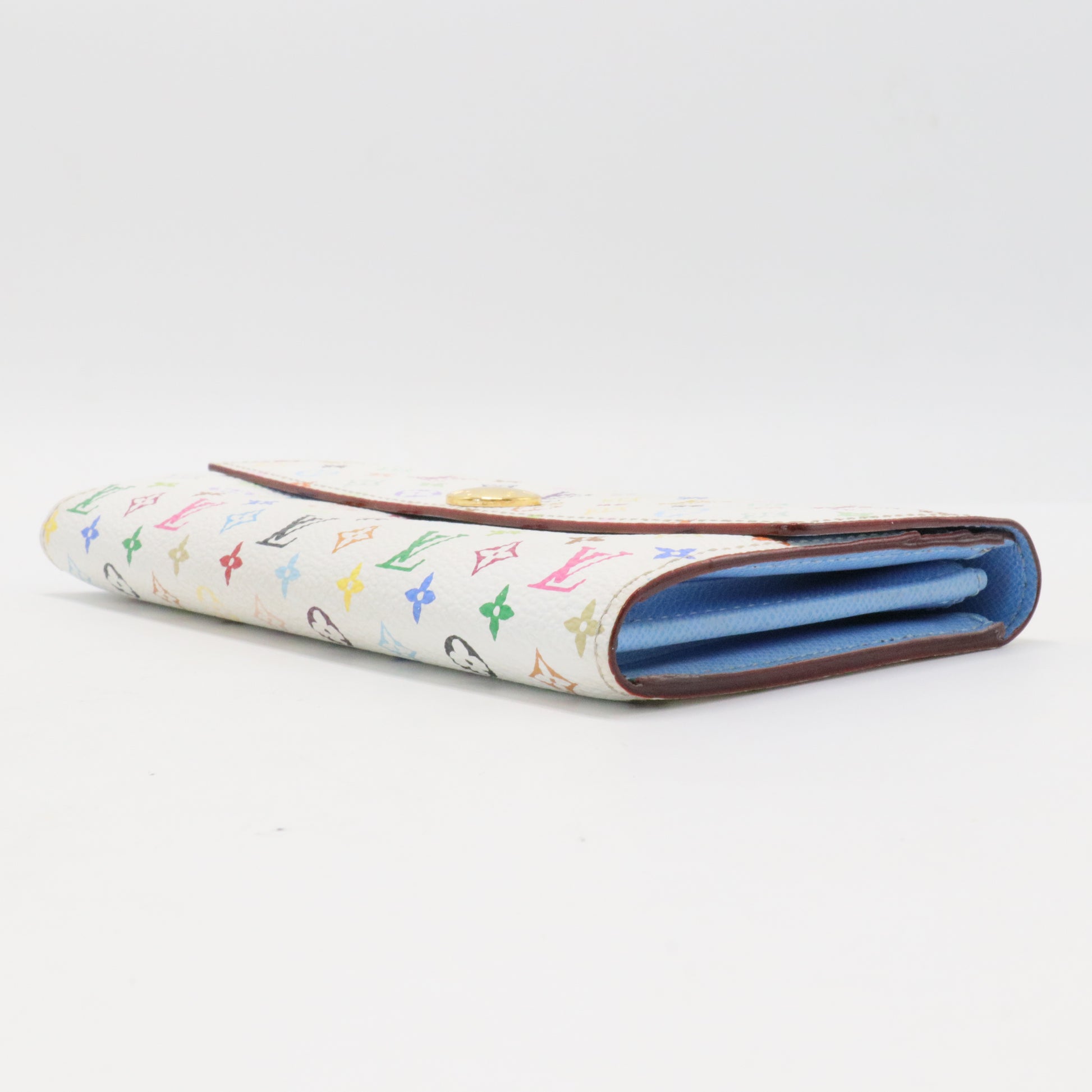 Monogram Multicolor Sarah Wallet White
