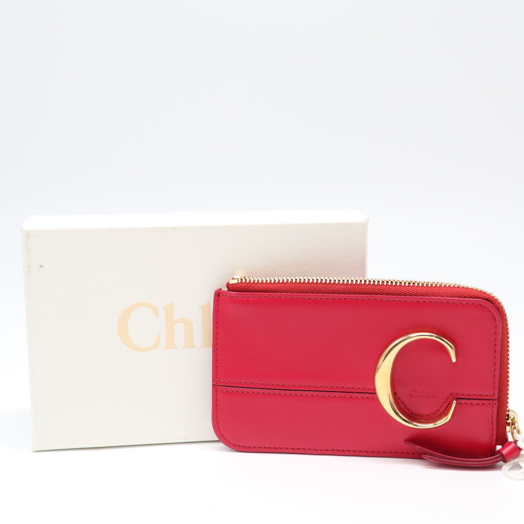 Chloe Leather C Zip Card Holder Twins W22016
