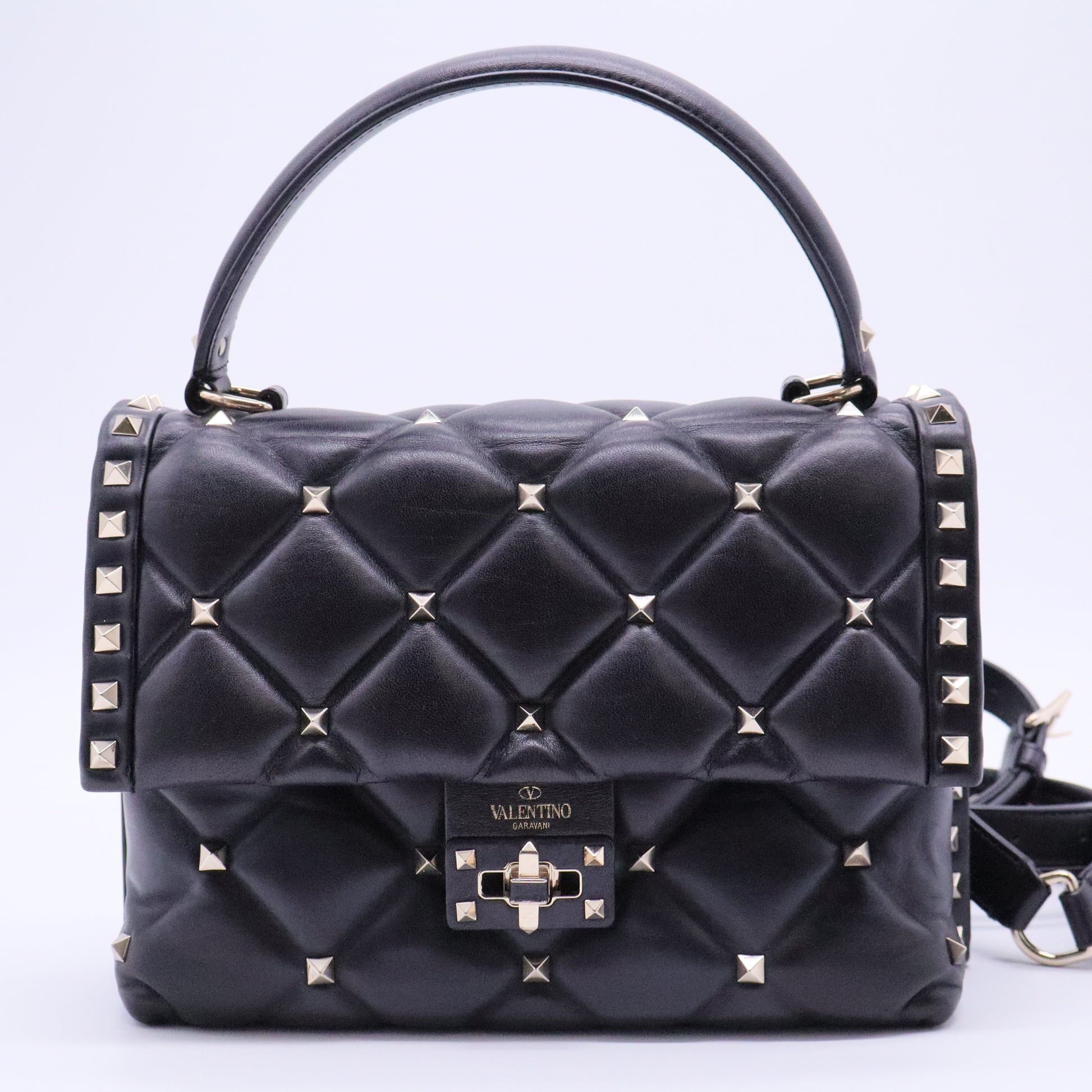 Candystud Top Handle Bag Leather Medium