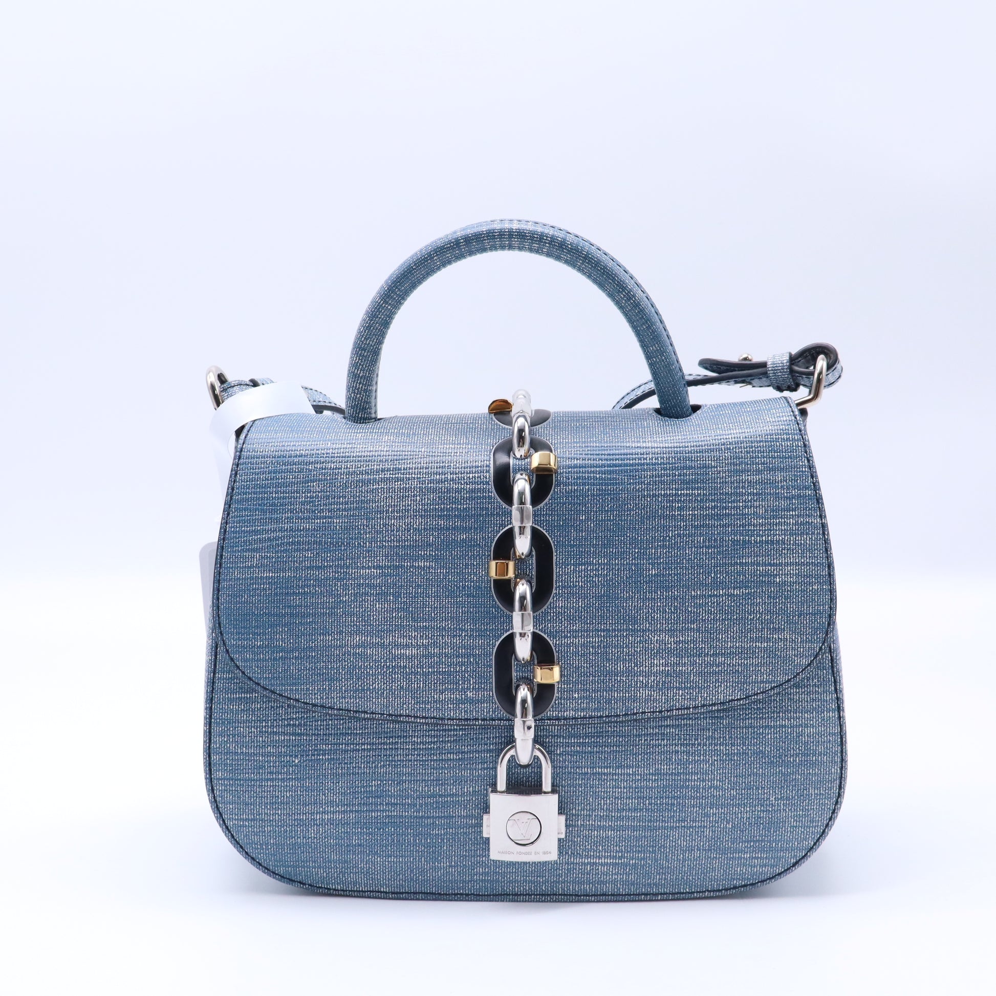 Louis Vuitton Chain It Handbag Damier Matel PM twins B22389