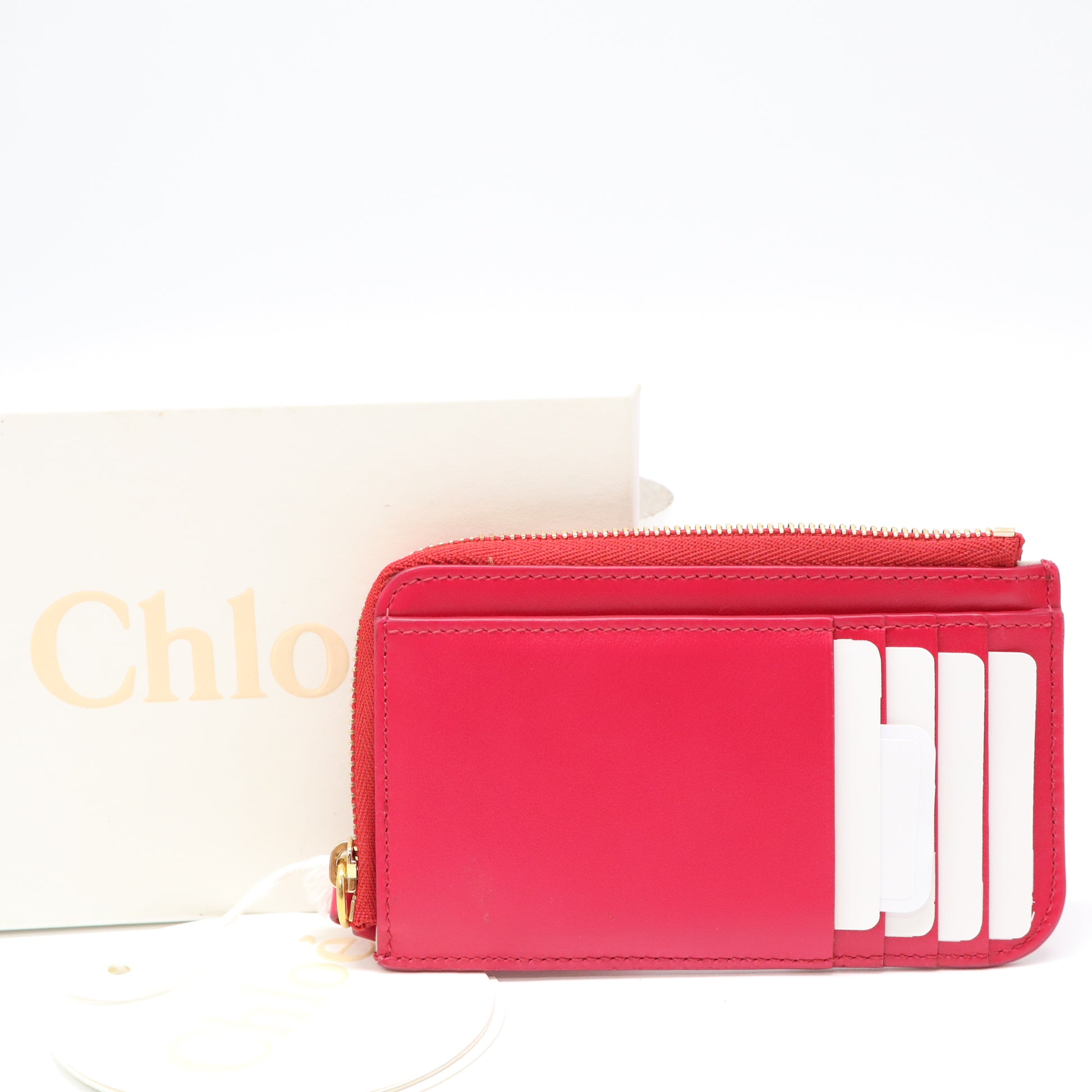Chloe Leather C Zip Card Holder Twins W22016