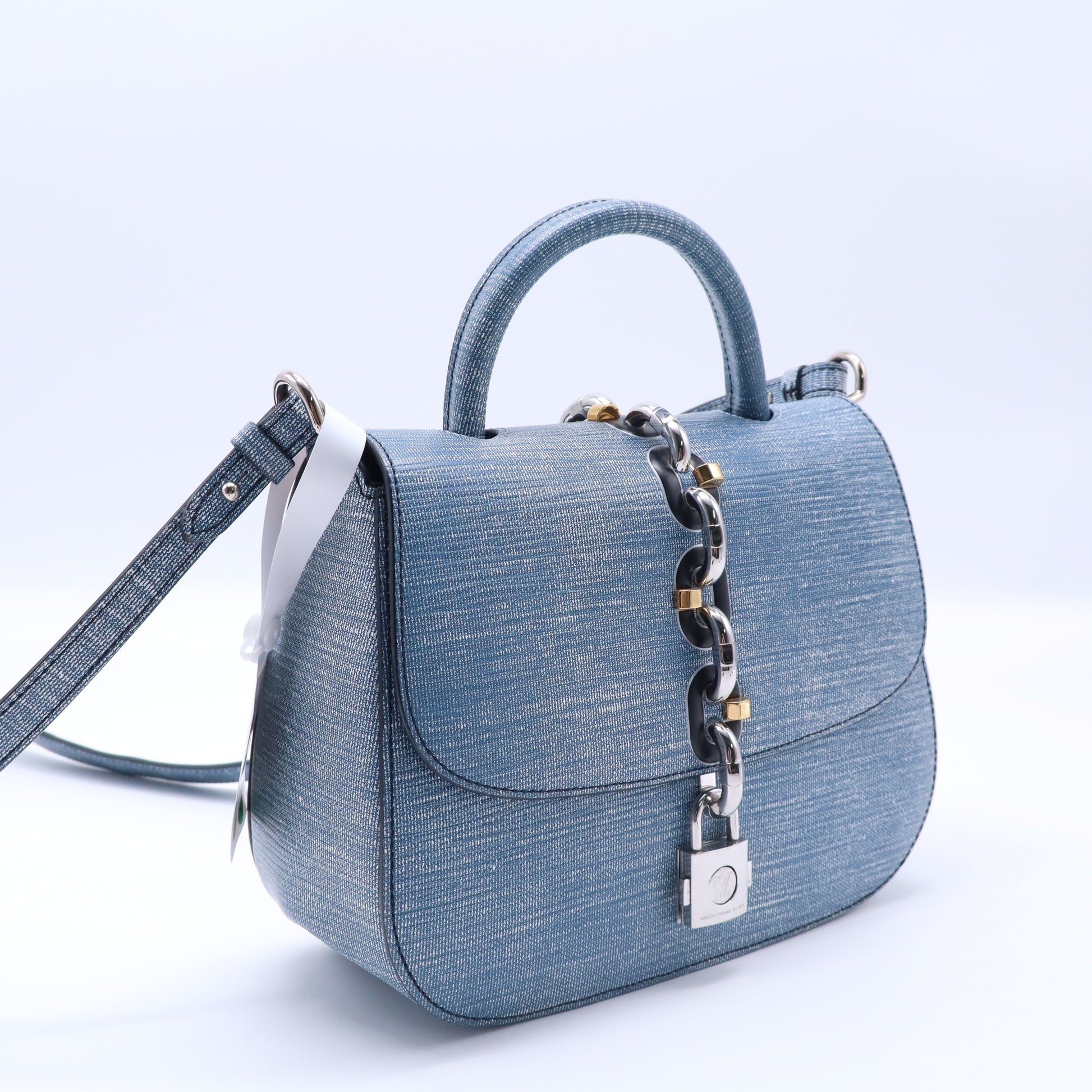 Louis Vuitton Chain It Handbag Damier Matel PM twins B22389