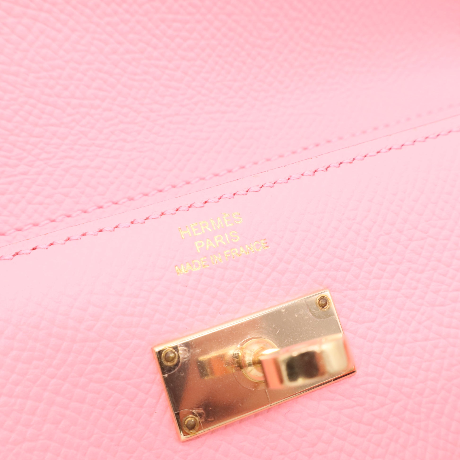 Hermes Kelly Classique To Go wallet in pink Epsom leather twins