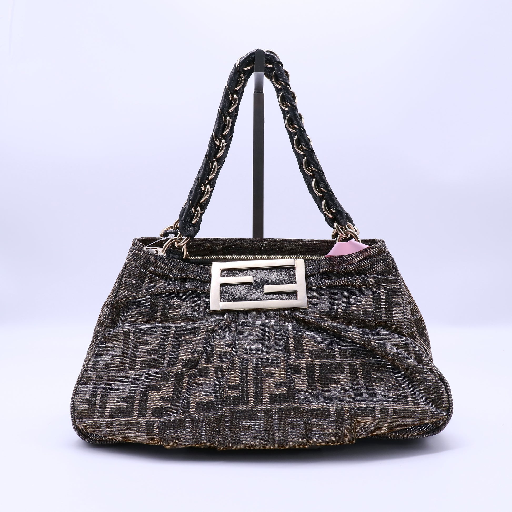 Fendi  Zucca Print Canvas Mia Spcecial Edition Small Tote Bag twins LDJ4209