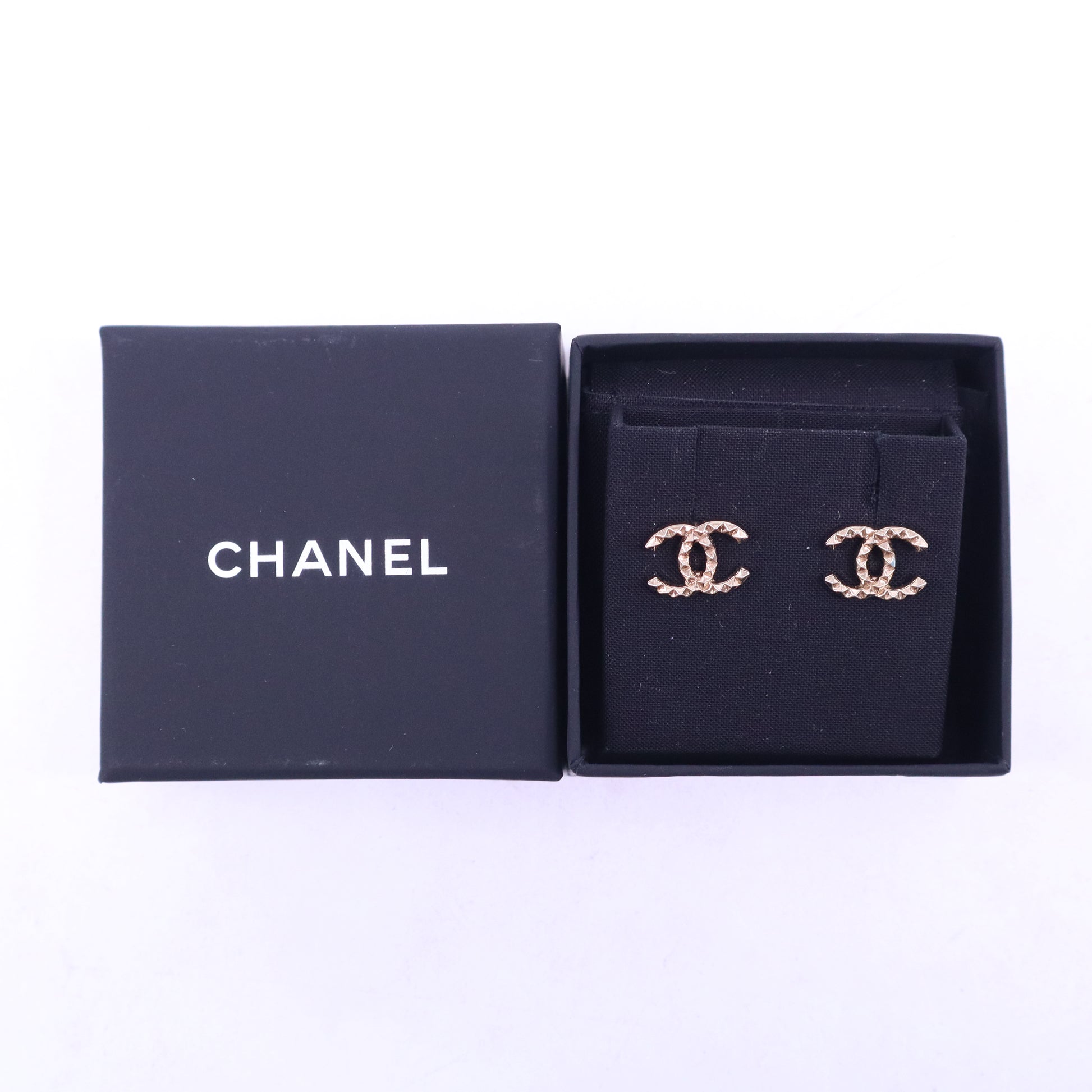 Chanel Crystal CC Earrings Gold W20930