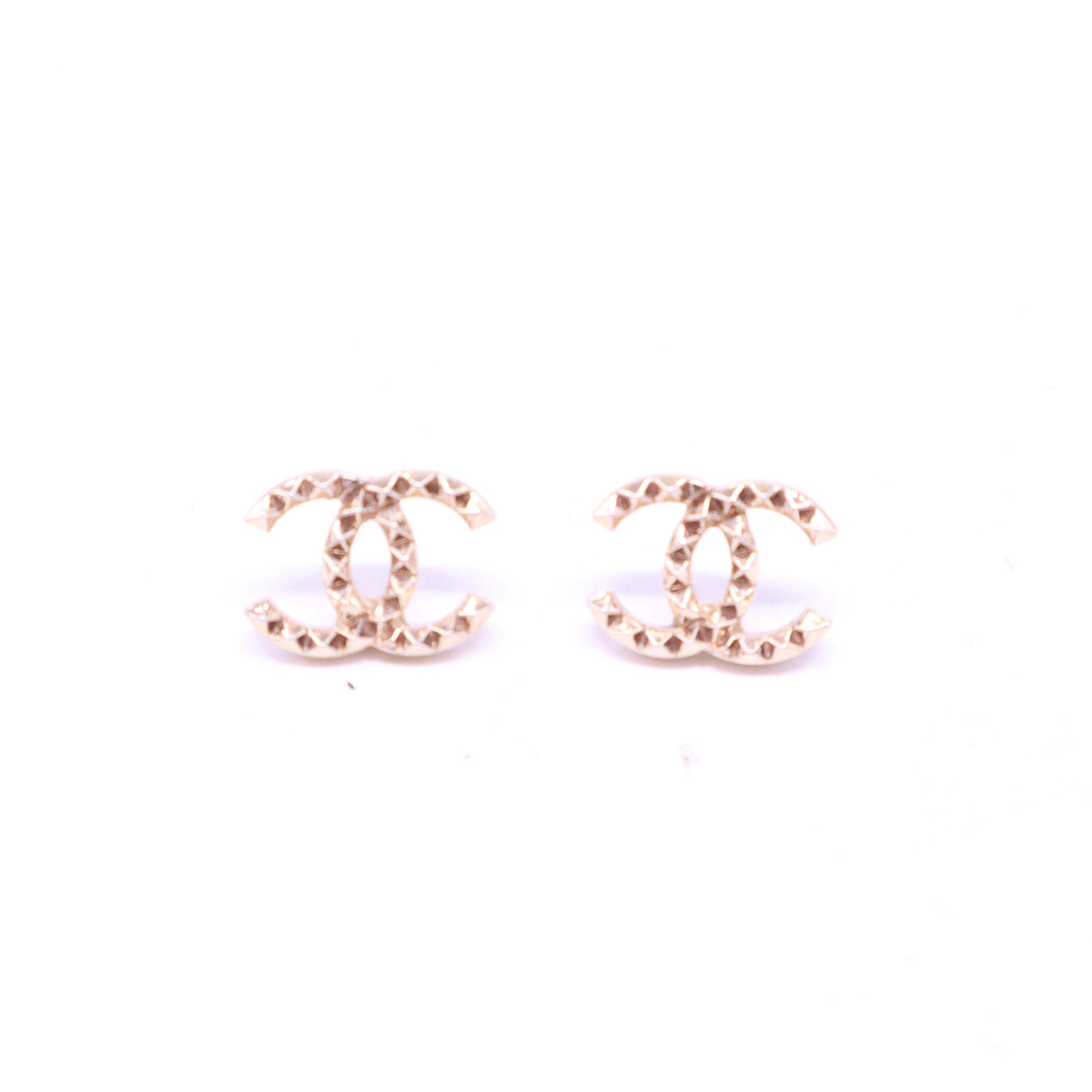 Chanel Crystal CC Earrings Gold W20930