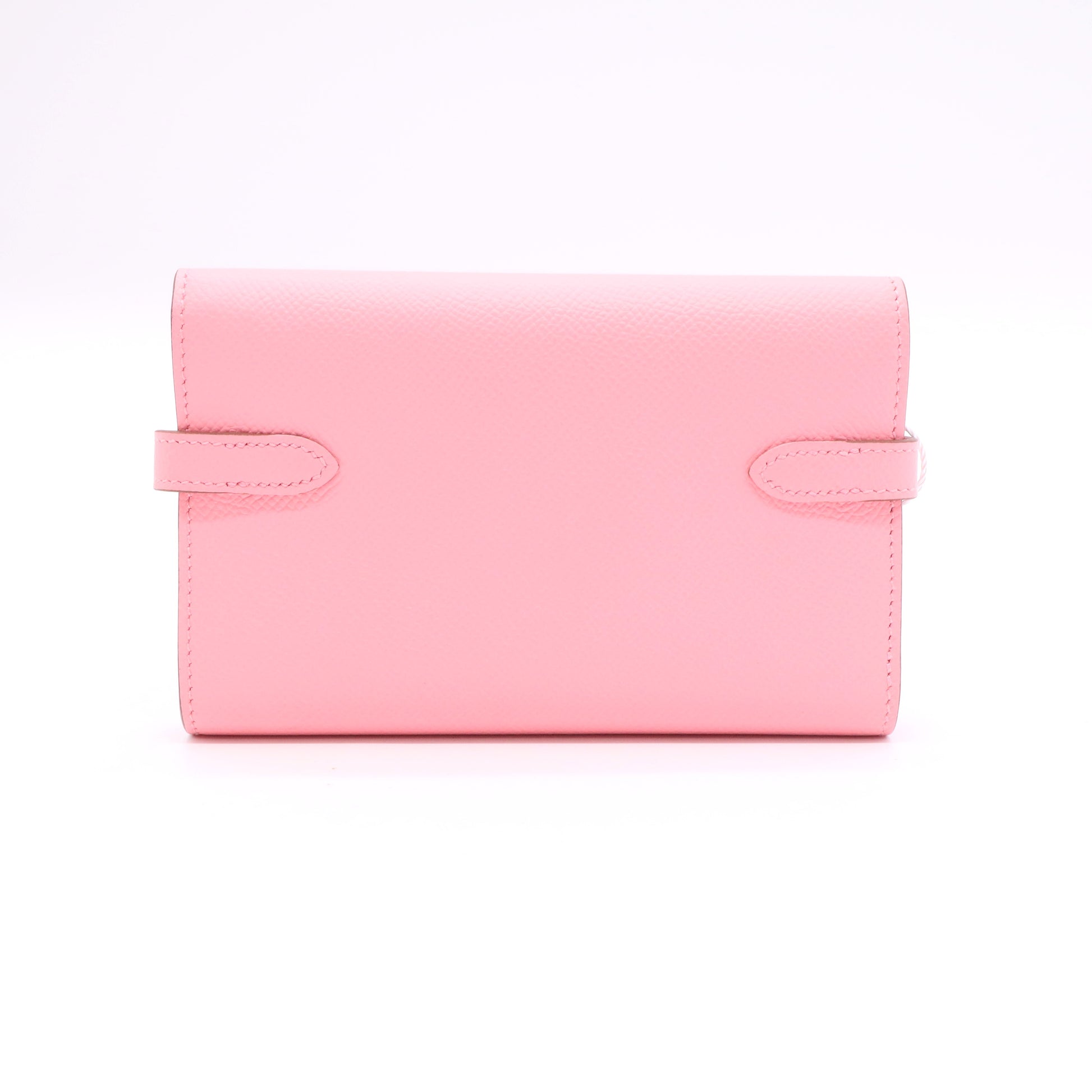 Hermes Kelly Classique To Go wallet in pink Epsom leather twins