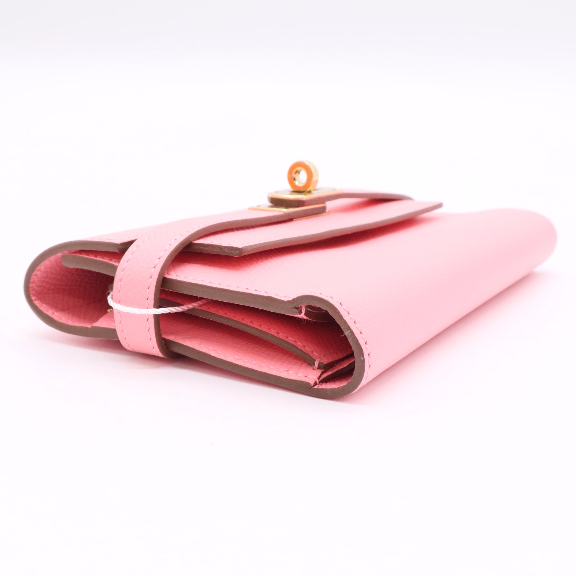 Hermes Kelly Classique To Go wallet in pink Epsom leather twins