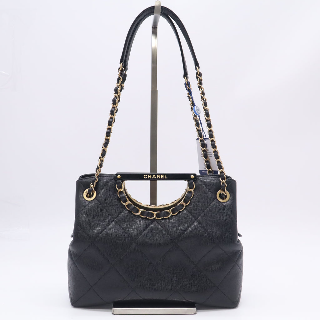 Chanel Grained Calfskin A Real Catch Shopping Tote twins LDJ5885