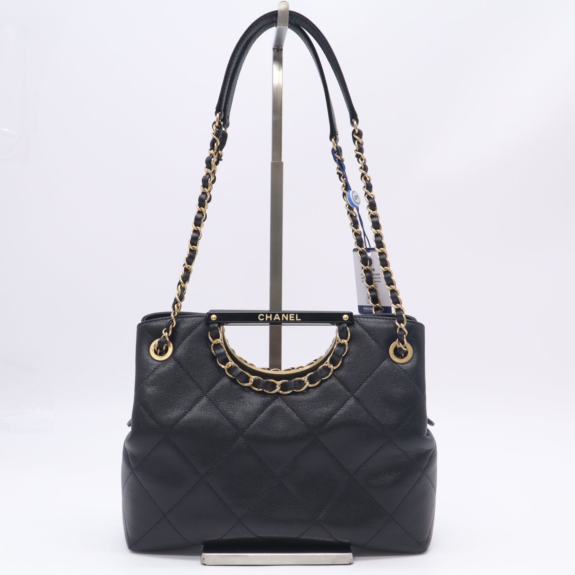 Chanel Grained Calfskin A Real Catch Shopping Tote twins LDJ5885