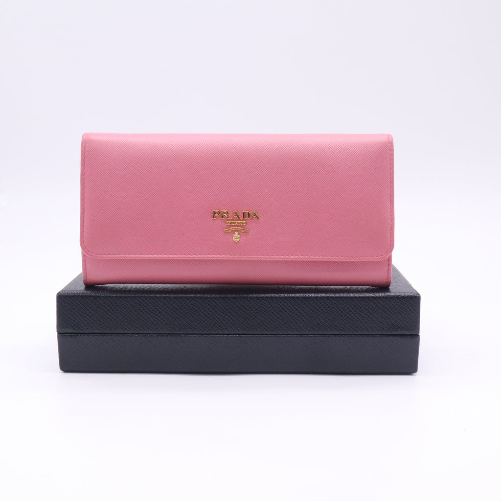 Peonia Saffiano Metal Leather Continental Wallet W22711