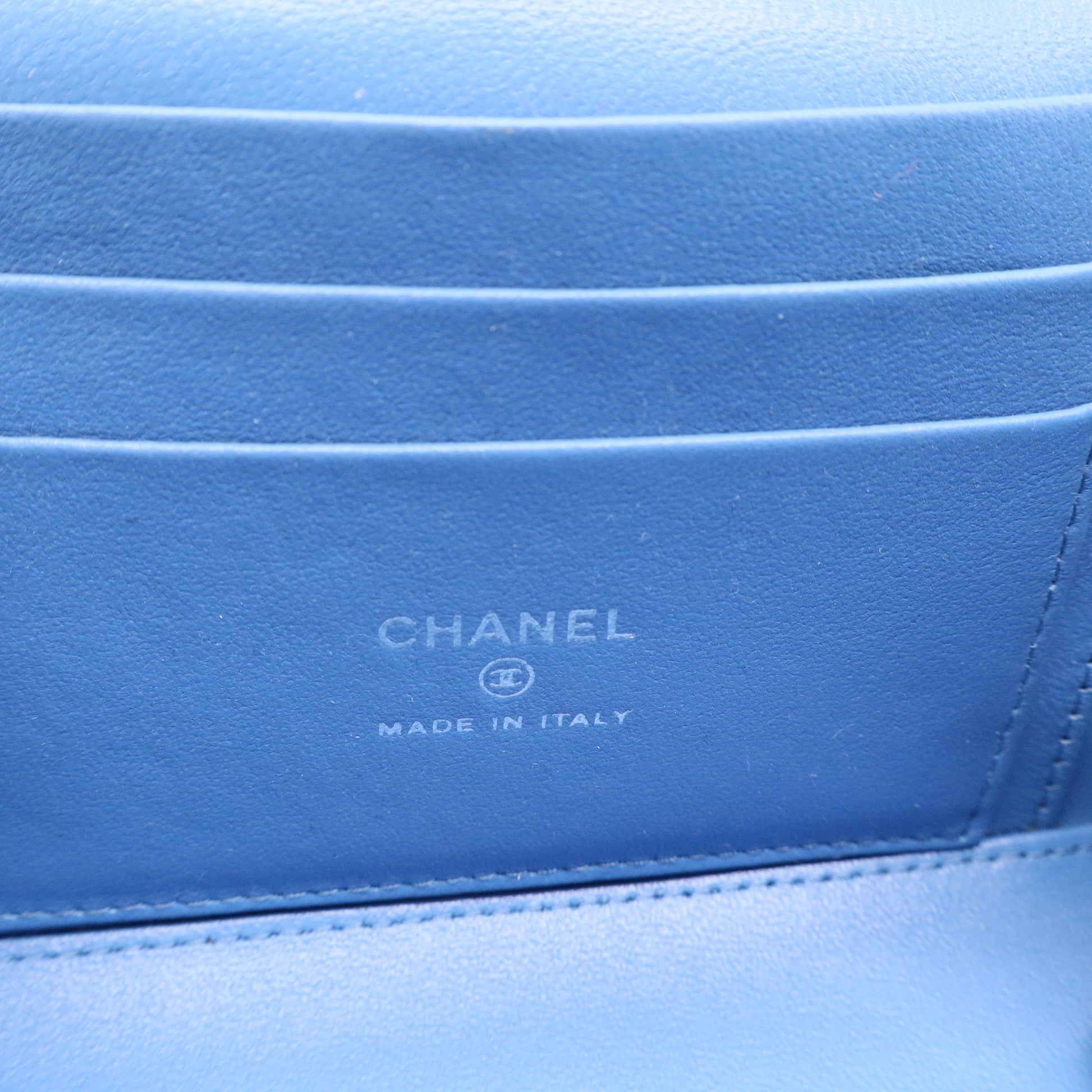 Chanel Denim Camellia Sweetheart Vanity Case twins